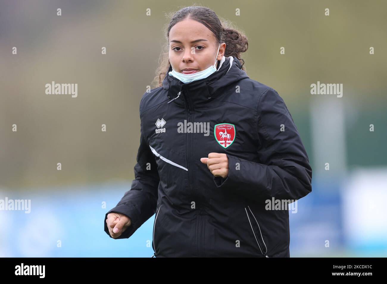 Ashlee BROWN de Coventry United lors du match de championnat féminin FA entre Durham Women FC et Coventry United au château de Maiden, Durham City, Angleterre, le 2nd mai 2021. (Photo de Mark Fletcher/MI News/NurPhoto) Banque D'Images