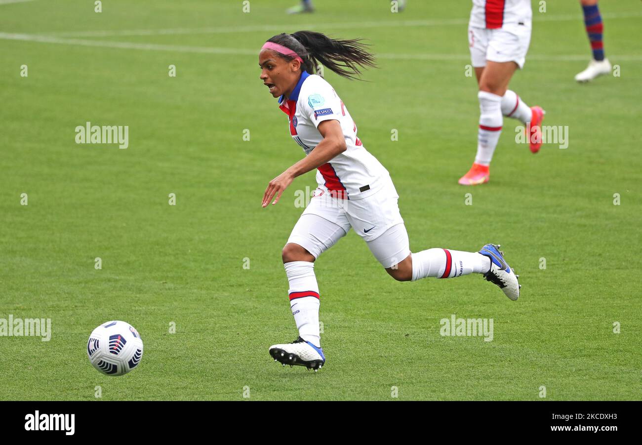 Perle Morroni lors du match entre le FC Barcelone et le PSG, correspondant au deuxième match des demi-finales de la Ligue des Champiions de l'UEFA des femmes, joué au stade Johan Cruyff, le 02th mai 2021, à Barcelone, en Espagne. -- (photo par Urbanandsport/NurPhoto) Banque D'Images