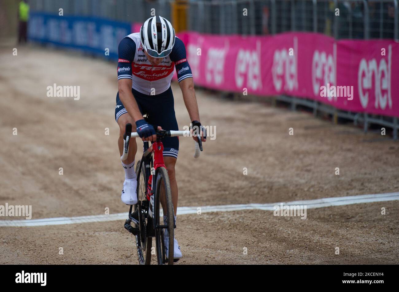 Giulio Ciccone d'Italie et l'équipe Trek - Segafredo à l'arrivée pendant le 104th Giro d'Italia 2021, étape 9 a 158km étape de Castel di Sangro à Campo Felice - Rocca di Cambio sur 16 mai 2021 à Campo Felice - Rocca di Cambio, Italie. (Photo par Lorenzo Di Cola/NurPhoto) Banque D'Images