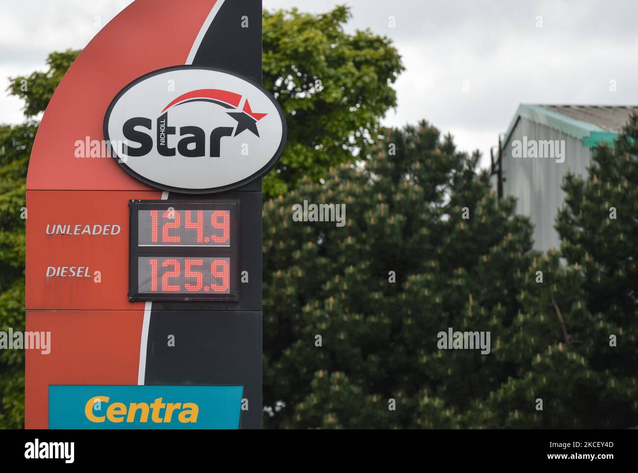 Station essence Star située à côté du terminal des conteneurs dans le port de Belfast. Mercredi, 19 mai 2021, à Bangor, comté en bas, Irlande du Nord (photo par Artur Widak/NurPhoto) Banque D'Images