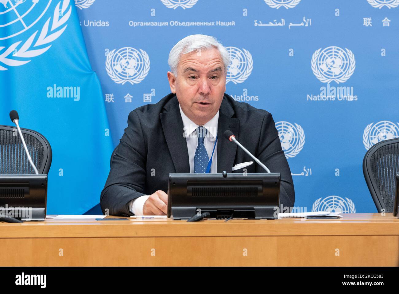 New York, États-Unis. 04th novembre 2022. Exposé de presse de l'Ambassadeur Federico Villegas, Président du Conseil des droits de l'homme au Siège de l'ONU à New York sur 4 novembre 2022. (Photo de Lev Radin/Sipa USA) crédit: SIPA USA/Alay Live News Banque D'Images