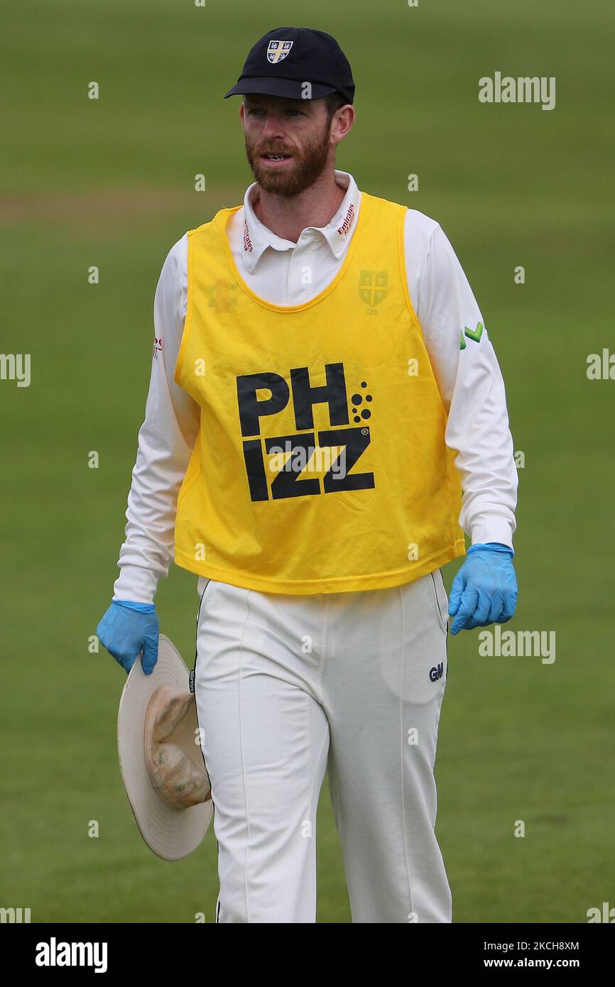 Graham Clark de Durham pendant le LV= County Championship Match entre Durham County Cricket Club et le Nottinghamshire à Emirates Riverside, Chester le Street le mercredi 14th juillet 2021. (Photo de Mark Fletcher/MI News/NurPhoto) Banque D'Images