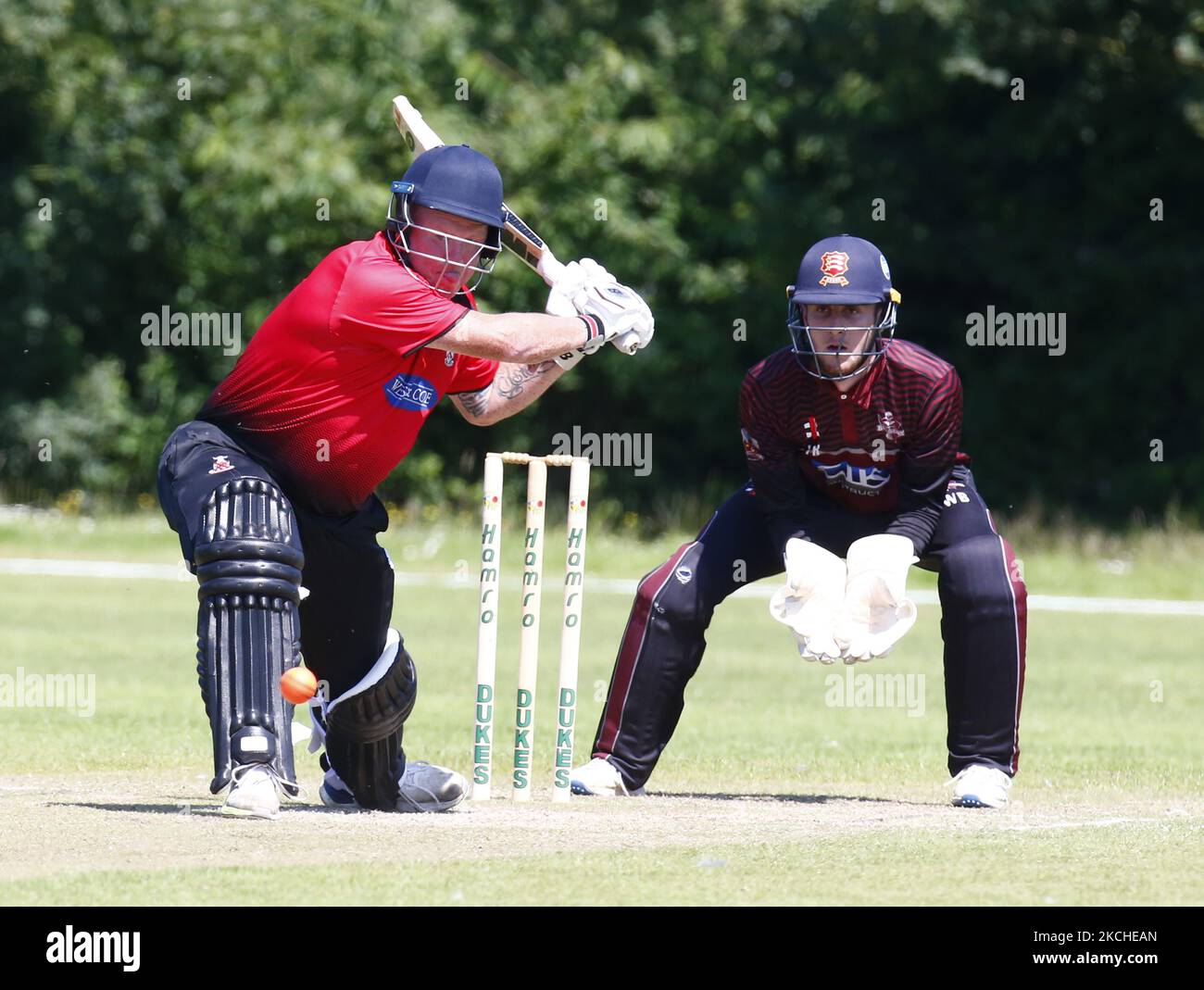 Paul Murray JNR de Hornchurch CC pendant la compétition Dukes Essex T20 - demi-finale entre Brentwood CC et Hornchurch CC au Toby Howe Cricket Club, Billericay le 18th juillet 2021 (photo par action Foto Sport/NurPhoto) Banque D'Images