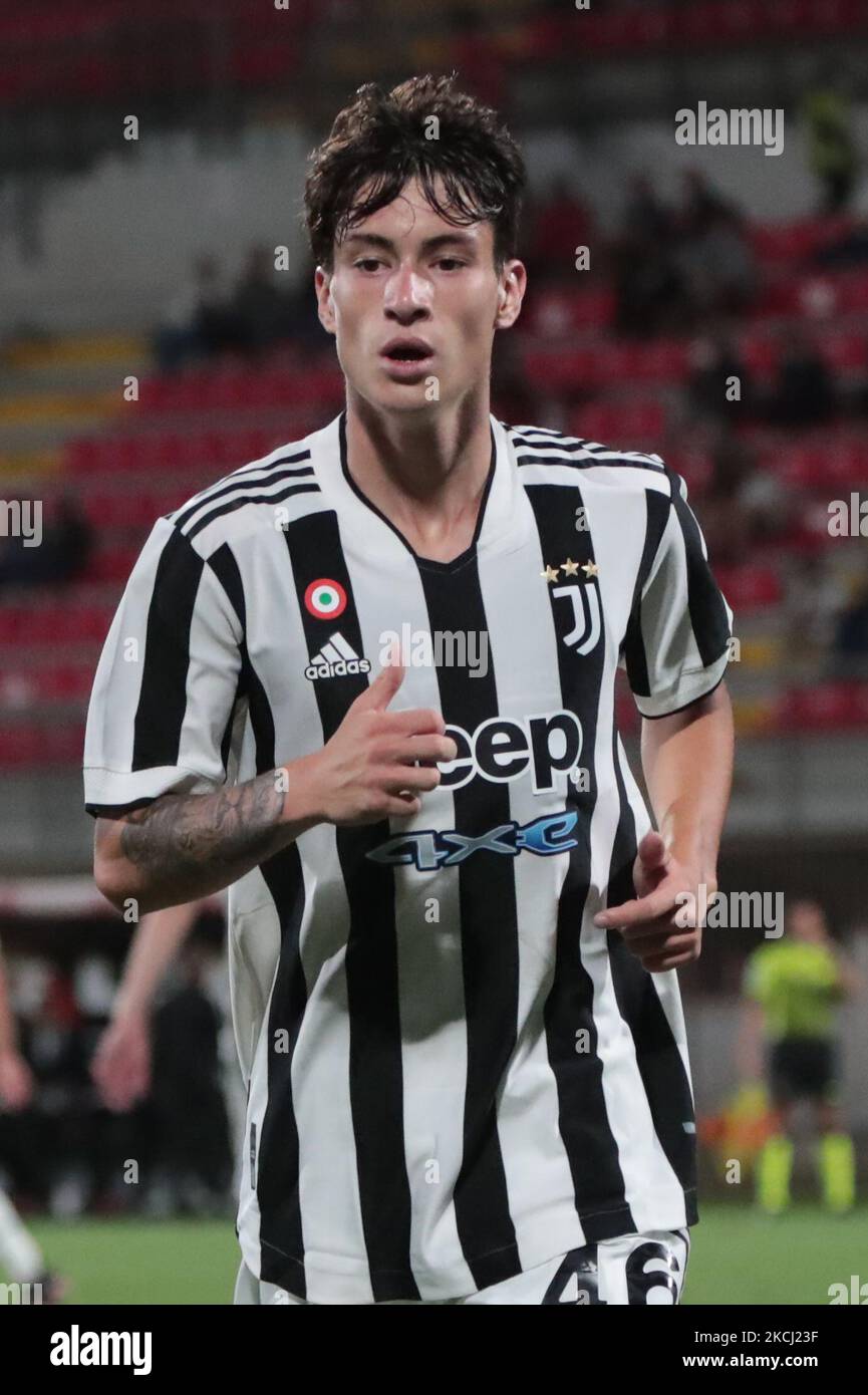 Matias Soule en action pendant le match de pré-saison entre AC Monza et Juventus - Trofeo Berlusconi 2021 - au Stadio Brianteo sur 31 juillet 2021 à Monza, Italie. (Photo par Mairo Cinquetti/NurPhoto) Banque D'Images