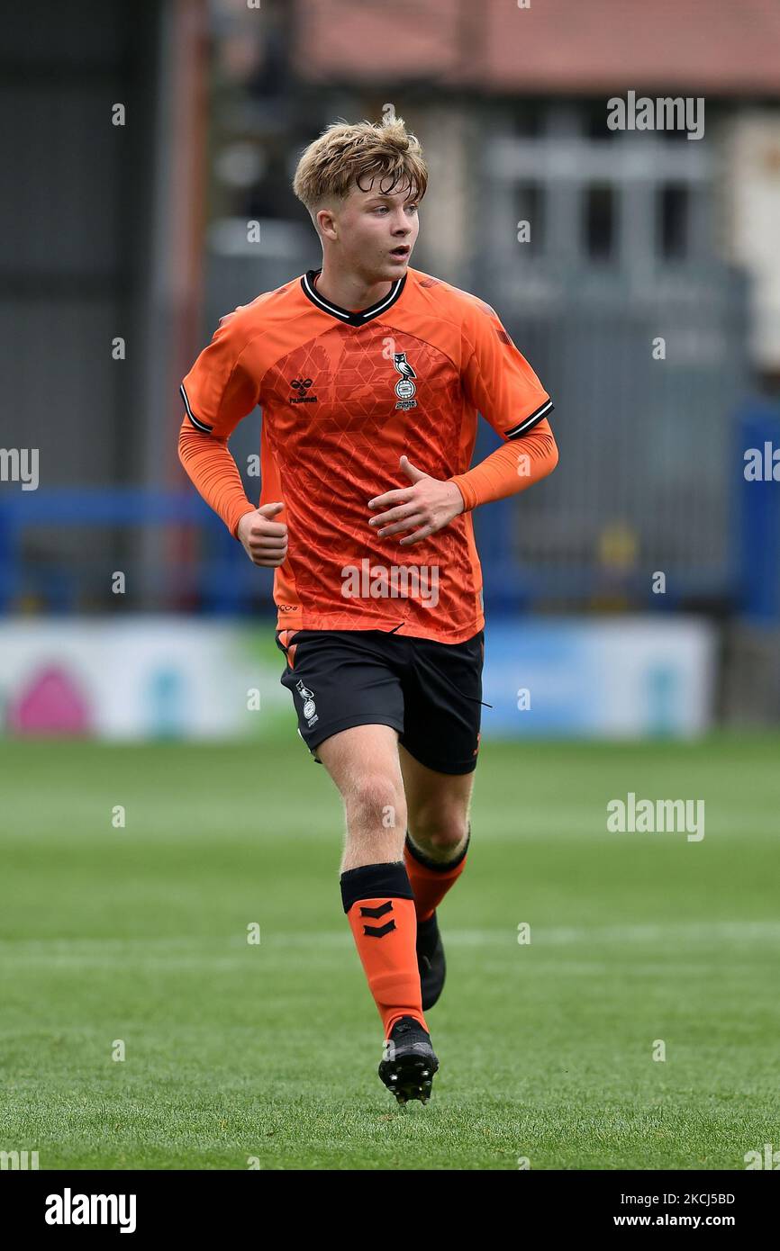 Harry Vaughan d'Oldham Athletic lors du match amical d'avant-saison entre Rochdale et Oldham Athletic au stade Spotland, Rochdale, le vendredi 30th juillet 2021. (Photo d'Eddie Garvey/MI News/NurPhoto) Banque D'Images