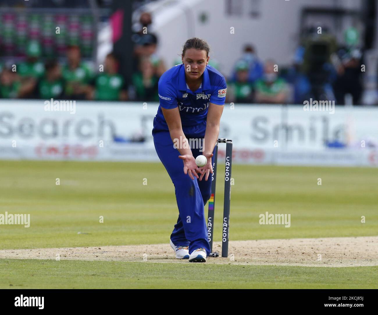 LONDRES, ANGLETERRE - AOÛT 01:Danielle Gibson de London Spirit Women pendant la centaine entre London Spirit Women et Southern Brave Women at Lord's Ground , Londres, Royaume-Uni le 1st août 2021 (photo par action Foto Sport/NurPhoto) Banque D'Images