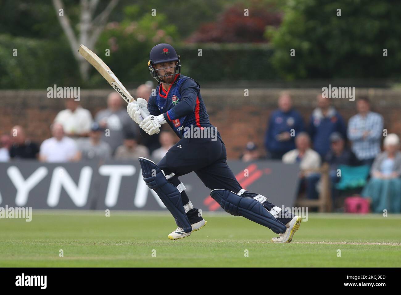 Josh Bohannon des chauves-souris du Lancashire lors du match de la Royal London One Day Cup entre le Durham County Cricket Club et le Lancashire à Roseworth Terrace, Newcastle upon Tyne, le jeudi 5th août 2021. (Photo de will Matthews/MI News/NurPhoto) Banque D'Images