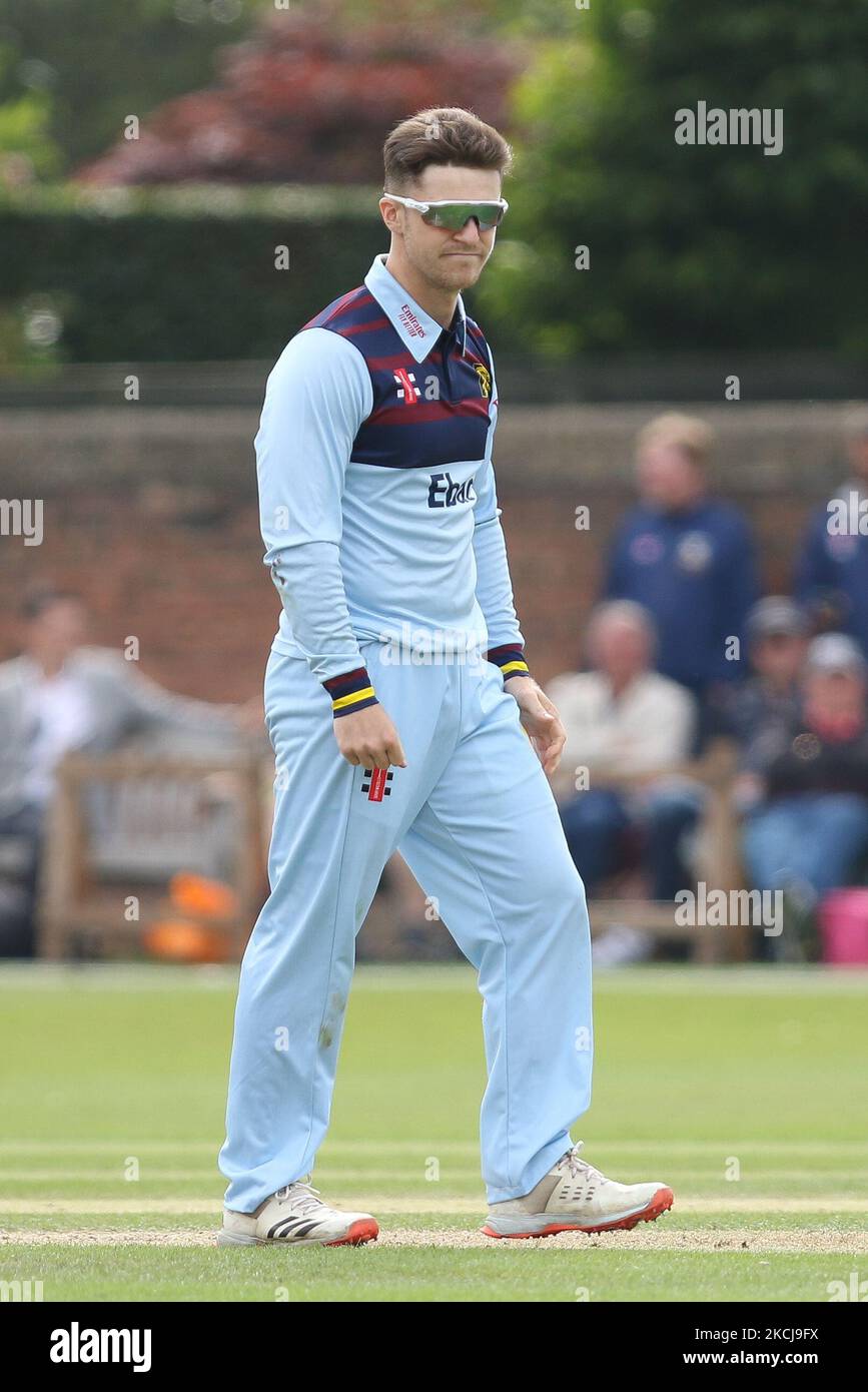 Liam Trevaskis de Durham vu lors du match de la coupe d'une journée du Royal London entre le Durham County Cricket Club et le Lancashire à Roseworth Terrace, Newcastle upon Tyne, le jeudi 5th août 2021. (Photo de will Matthews/MI News/NurPhoto) Banque D'Images