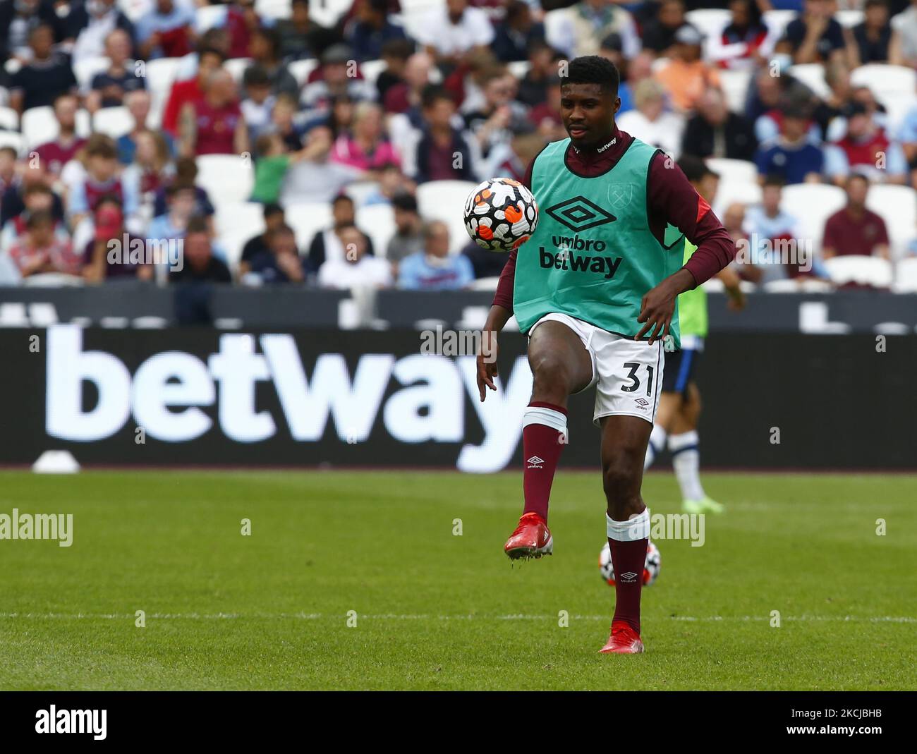 Ben Johnson de West Ham United lors de la coupe Betway entre West Ham United et Atalanta au stade de Londres, Londres, Angleterre, le 07th août 2021 (photo par action Foto Sport/NurPhoto) Banque D'Images