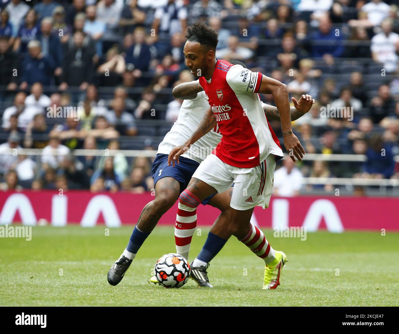 Pierre-Emerick Aubameyang d'Arsenal lors de la série Mind entre Tottenham Hotspur et Arsenal au stade Tottenham Hotspur, Londres, Angleterre, le 08th août 2021. (Photo par action Foto Sport/NurPhoto) Banque D'Images