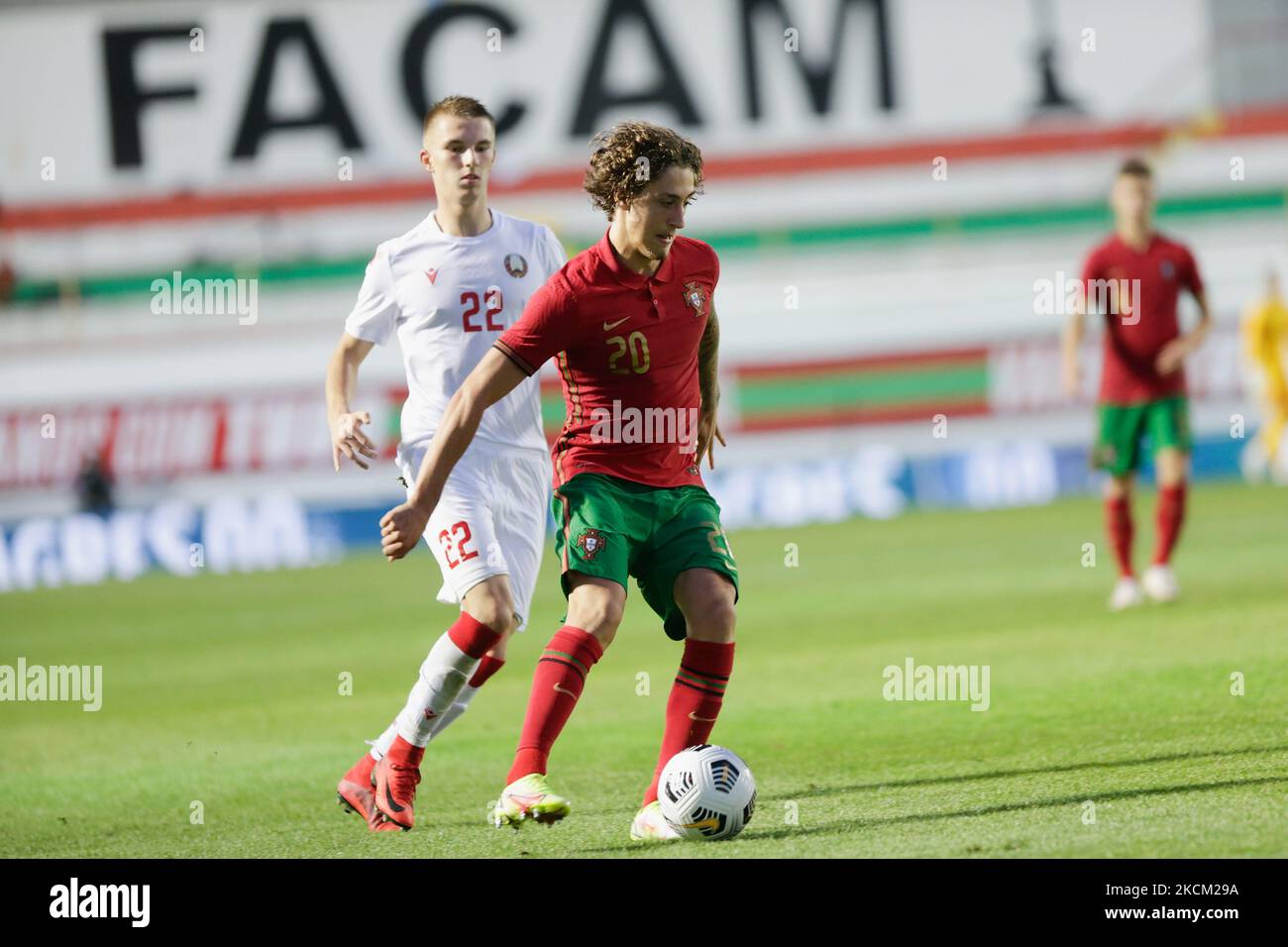 Fábio Silva du Portugal U21 lors du match de qualification Euro 2023 de U21 entre le Portugal U21 et le Belarus U21 à l'Estadio José Gomes sur 6 septembre 2021 à Amadora, Portugal. (Photo de Valter Gouveia/NurPhoto) Banque D'Images