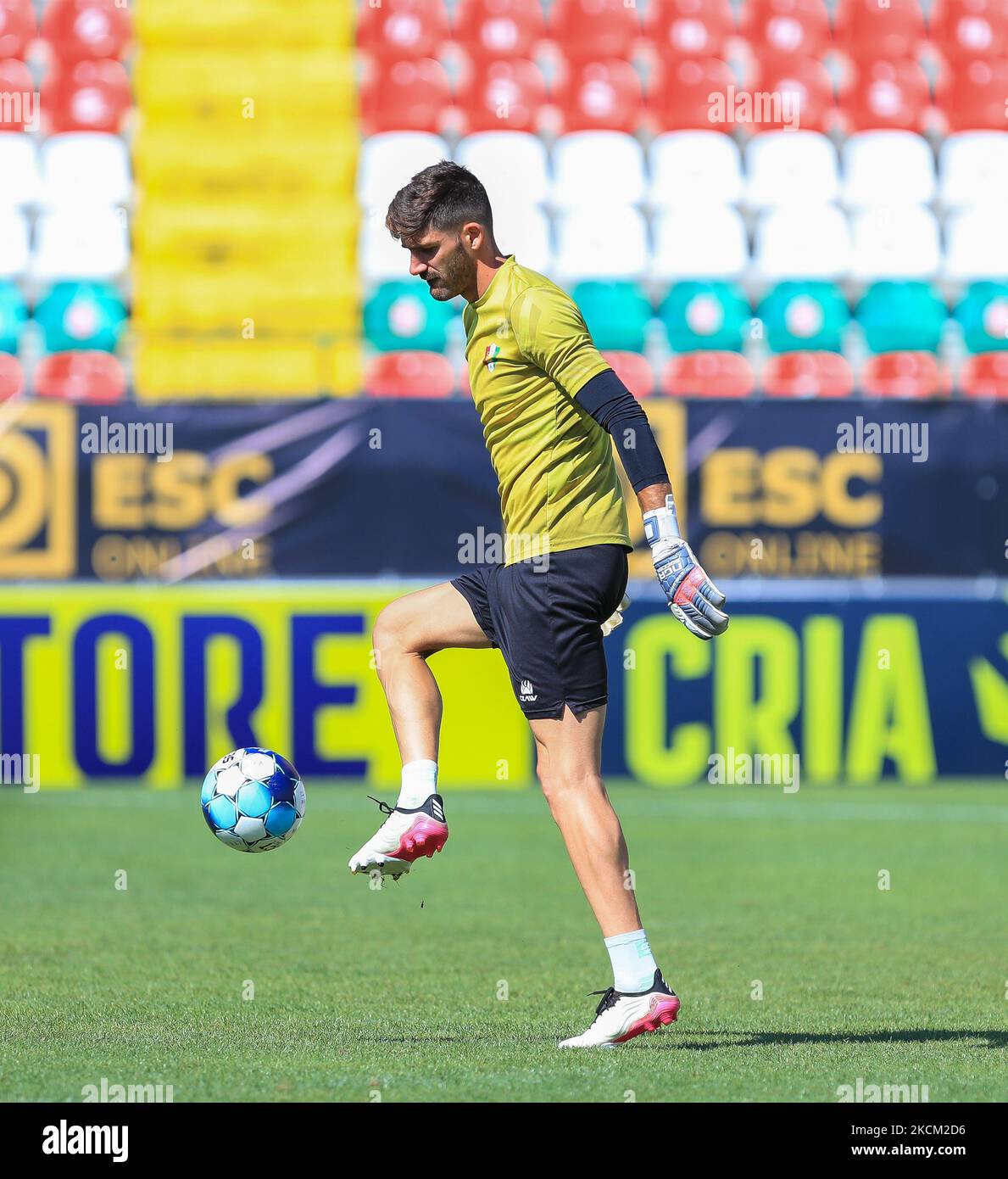 Nuno Hidalgo d'Estrela Amadora SAD pendant le match de 2 entre Estrela Amadora SAD et CD Mafra à l'Estadio José Gomes sur 8 août 2021 à Reboleira, Portugal. (Photo de Paulo Nascimento/NurPhoto) Banque D'Images