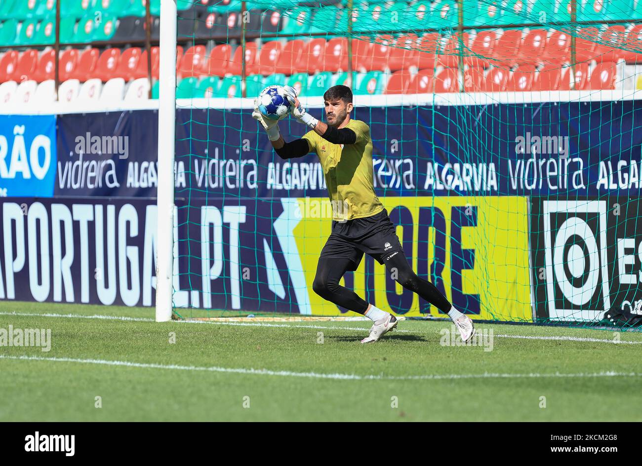 Nuno Hidalgo d'Estrela Amadora SAD pendant le match de 2 entre Estrela Amadora SAD et SC Farense à l'Estadio José Gomes sur 21 août 2021 à Reboleira, Portugal. (Photo de Paulo Nascimento/NurPhoto) Banque D'Images