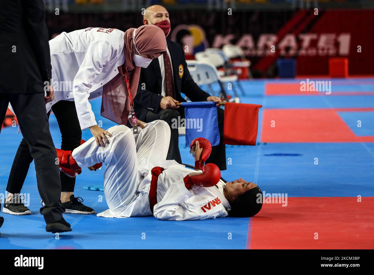 HABIBA HELMY de l'équipe Egypte pendant la deuxième journée de Carate1 Premier League - le Caire 2021 au Crystal Hall sur 3 septembre 2021 au Caire, Egypte (photo par Ayman Aref/NurPhoto) Banque D'Images