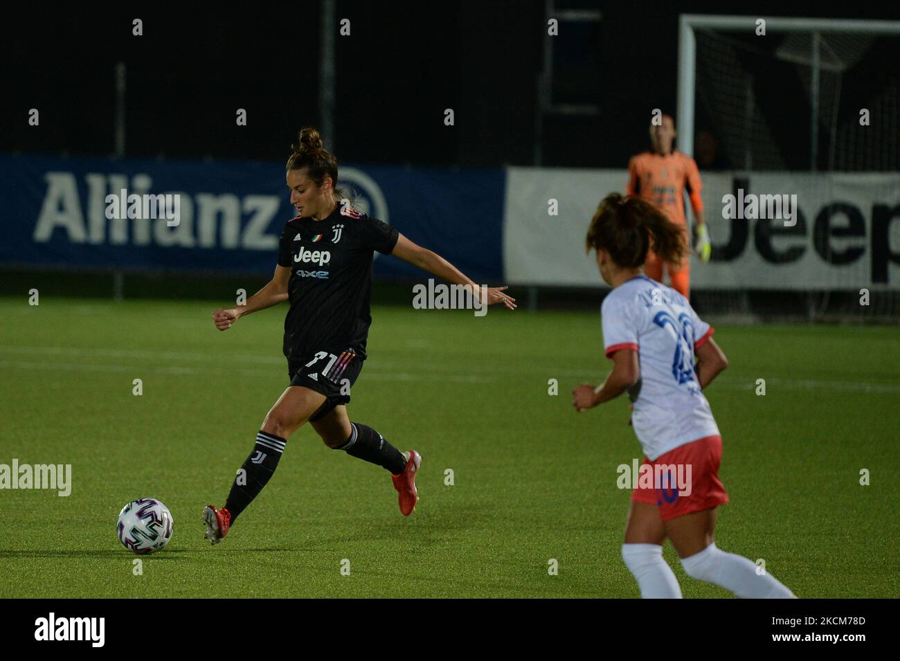 Martina Lenzini de Juventus lors du match de l'UEFA Women's Champions League entre Juventus Women et Vllaznia au centre Juventus de Vinovo, le 9 septembre 2021 sur l'Italie (photo d'Alberto Gandolfo/NurPhoto) Banque D'Images