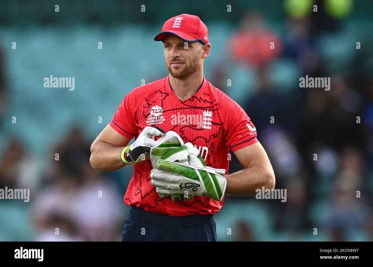 Jos Buttler, capitaine d'Angleterre, avant le match de la coupe du monde T20 au Sydney Cricket Ground, Sydney. Date de la photo: Samedi 5 novembre 2022. Banque D'Images