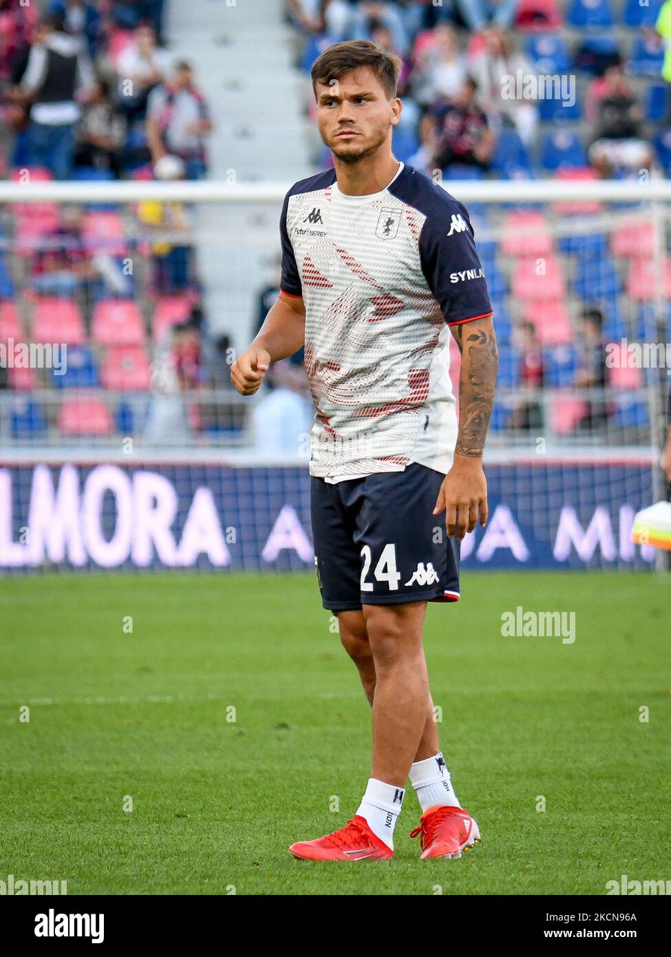 Flavio Bianchi (Gênes) pendant le match de football italien série A FC de Bologne vs Gênes CFC sur 21 septembre 2021 au Renato Dall&#39;Stade Ara à Bologne, Italie (photo d'Ettore Griffoni/LiveMedia/NurPhoto) Banque D'Images