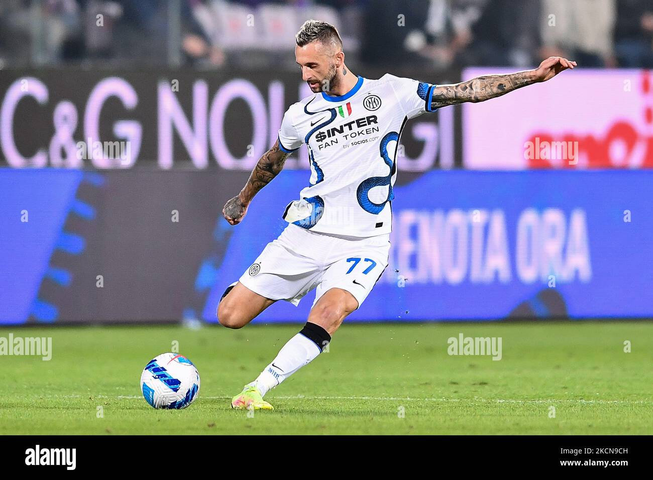 Marcelo Brozovic (Inter) pendant le football italien série A match ACF Fiorentina vs Inter - FC Internazionale sur 21 septembre 2021 au stade Artemio Franchi à Florence, Italie (photo de Lisa Guglielmi/LiveMedia/NurPhoto) Banque D'Images