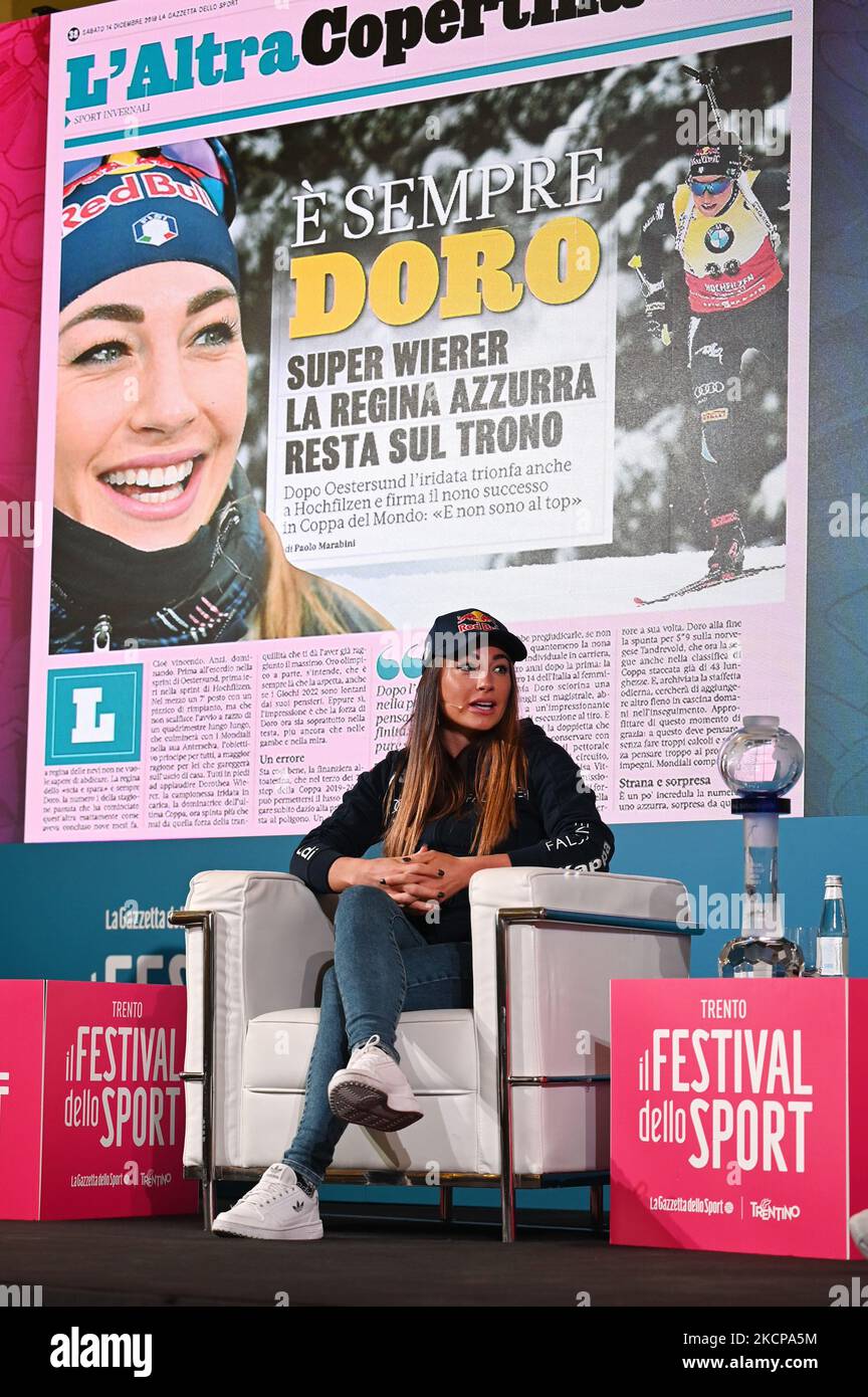 dorothea wierer pendant les événements Festival dello Sport 2021 - Vendredi sur 08 octobre 2021 au Trento à trente, Italie (photo d'Alessio Tarpini/LiveMedia/NurPhoto) Banque D'Images