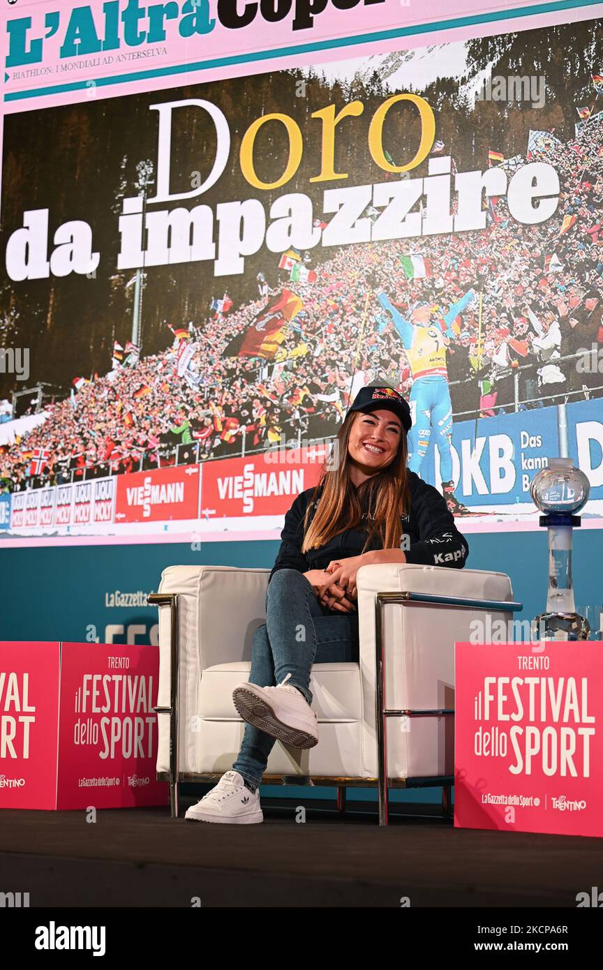 dorothea wierer pendant les événements Festival dello Sport 2021 - Vendredi sur 08 octobre 2021 au Trento à trente, Italie (photo d'Alessio Tarpini/LiveMedia/NurPhoto) Banque D'Images