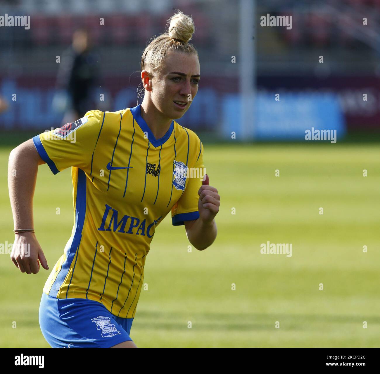 Jade Pennock de Birmingham City Women lors du match de la Super League féminin de Barclays FA entre West Ham United Women et Birmingham City au stade de construction de Chigwell le 10th octobre 2021 à Dagenham, Angleterre (photo par action Foto Sport/NurPhoto) Banque D'Images