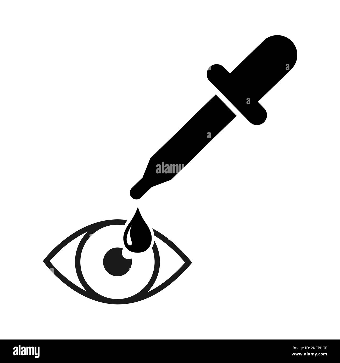 Icône de liquide compte-gouttes, symbole web de l'outil de santé de la médecine, illustration du vecteur de conception du fluide d'essai . Illustration de Vecteur
