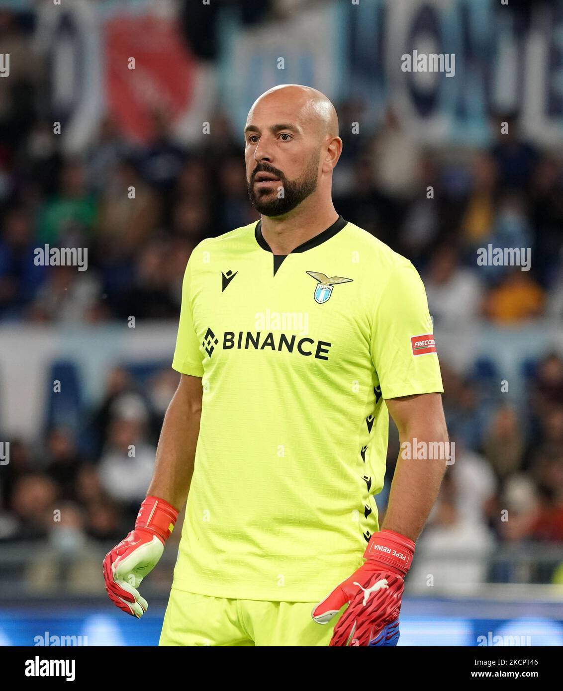 Josè Manuel Reina de SS Lazio pendant la série Un match entre SS Latium et FC Internazionale Milano sur le stade 16 octobre 2021 'Olimpico' à Rome, Italie (photo par Gabriele Maricchiolo/NurPhoto) Banque D'Images