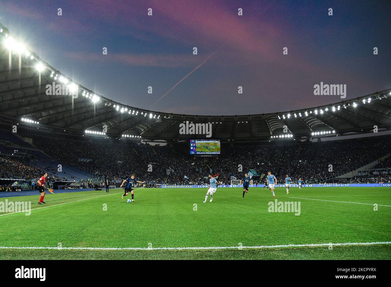 Vue générale du Stade Olympique pendant la série Un match entre le SS Lazio et le FC Internazionale au Stadio Olimpico, Rome, Italie, le 16 octobre 2021. (Photo de Giuseppe Maffia/NurPhoto) Banque D'Images