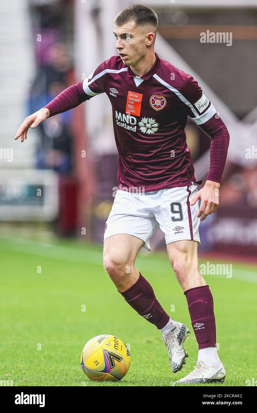 Ben Woodburn of Hearts lors du match entre Hearts et Dundee de la Premier League écossaise au parc Tynecastle, le 23 octobre 2021 à Édimbourg, en Écosse. (Photo par Ewan Bootman/NurPhoto) Banque D'Images