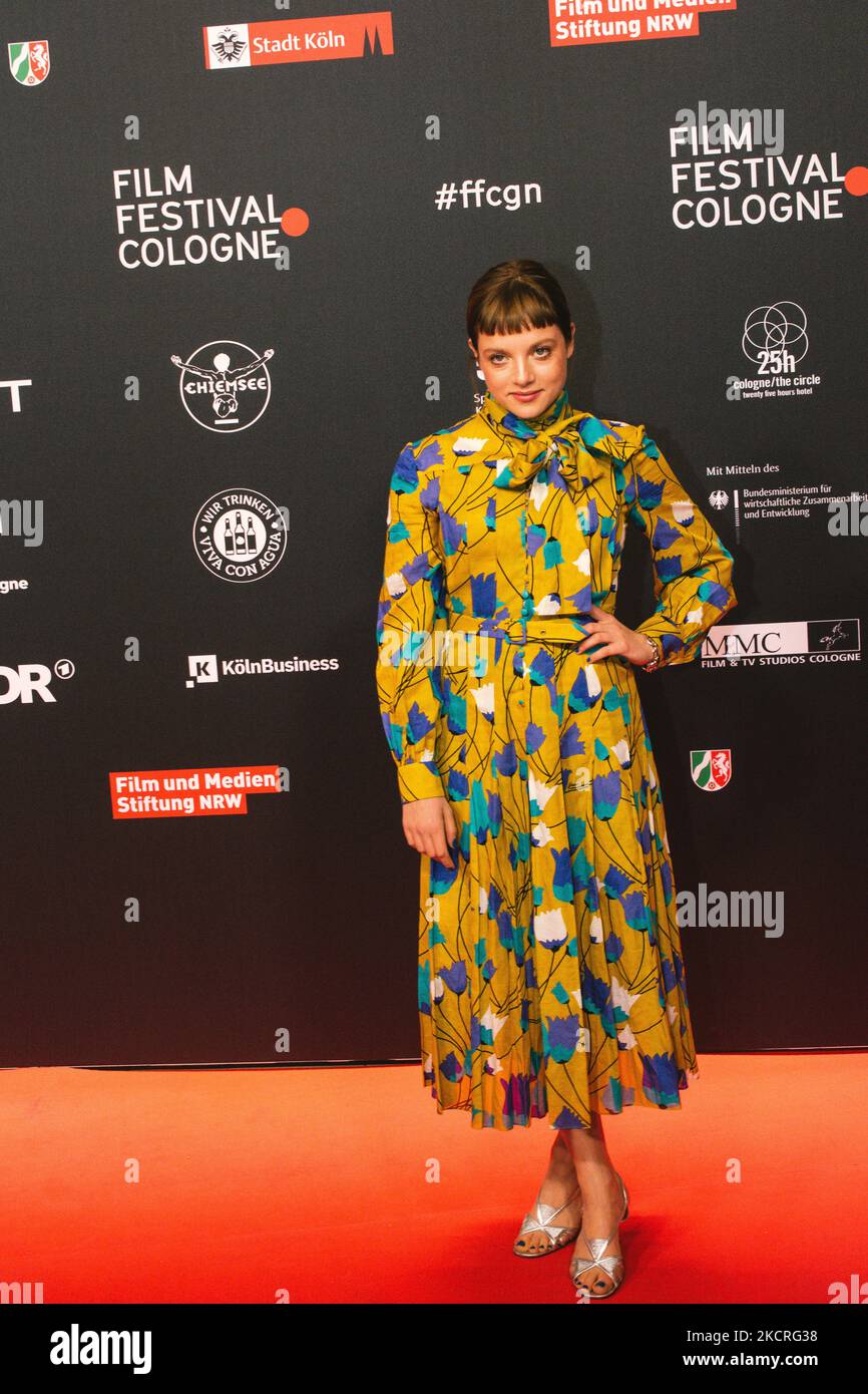 L'actrice Jella Haase participe à l'appel photo « Lieber Thomas » au festival de cinéma de cologne à Cologne filmpalast le 24 octobre 2021 (photo de Ying Tang/NurPhoto) Banque D'Images