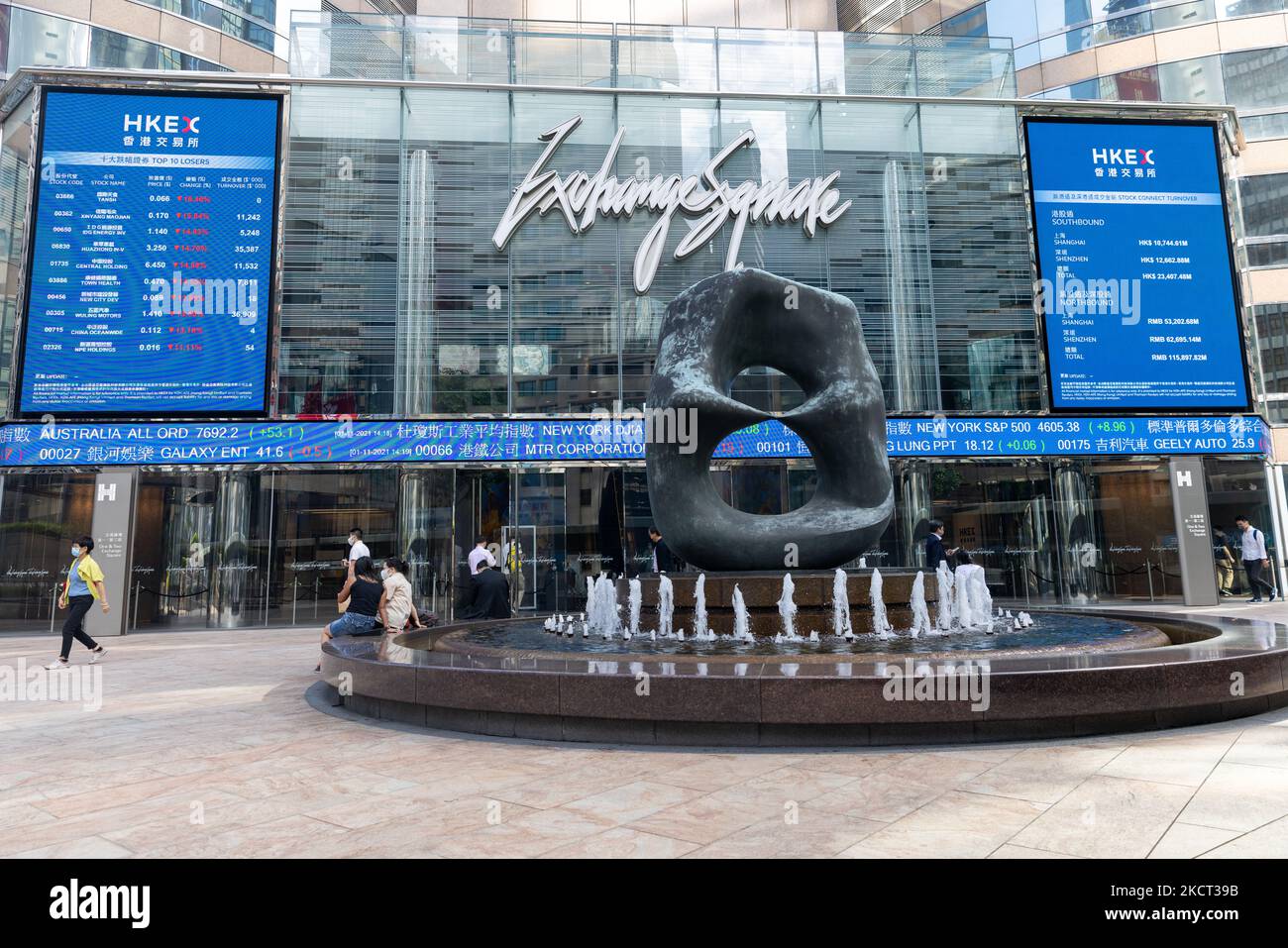 Bourse de Hong Kong, Hong Kong, Chine, on 1 novembre 2021. (Photo de Simon Jankowski/NurPhoto) Banque D'Images