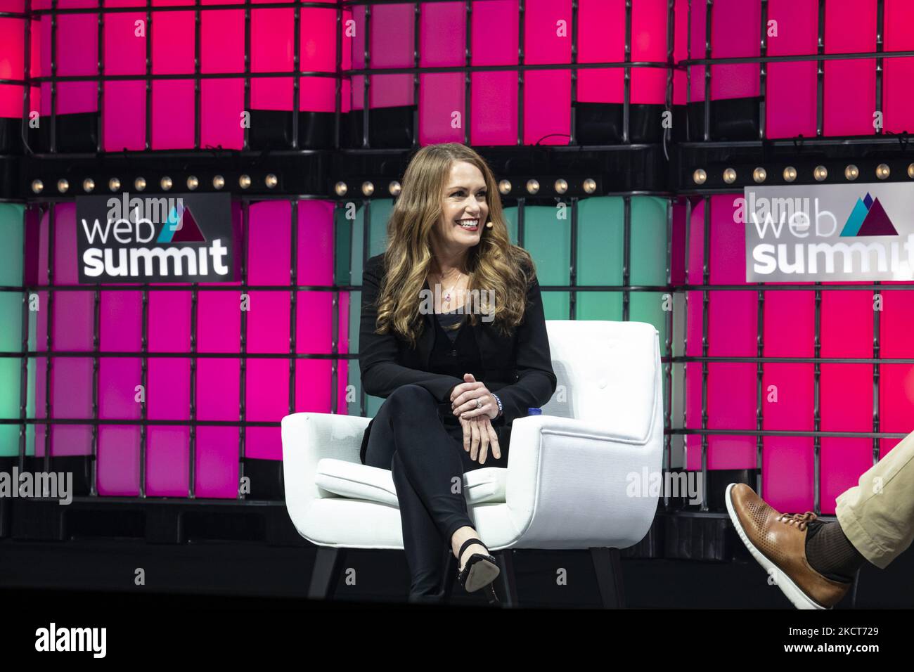 Peggy Johnson pendant la deuxième journée du Sommet Web 2021 à Lisbonne, Portugal sur 2 novembre 2021. (Photo de Rita Franca/NurPhoto) Banque D'Images