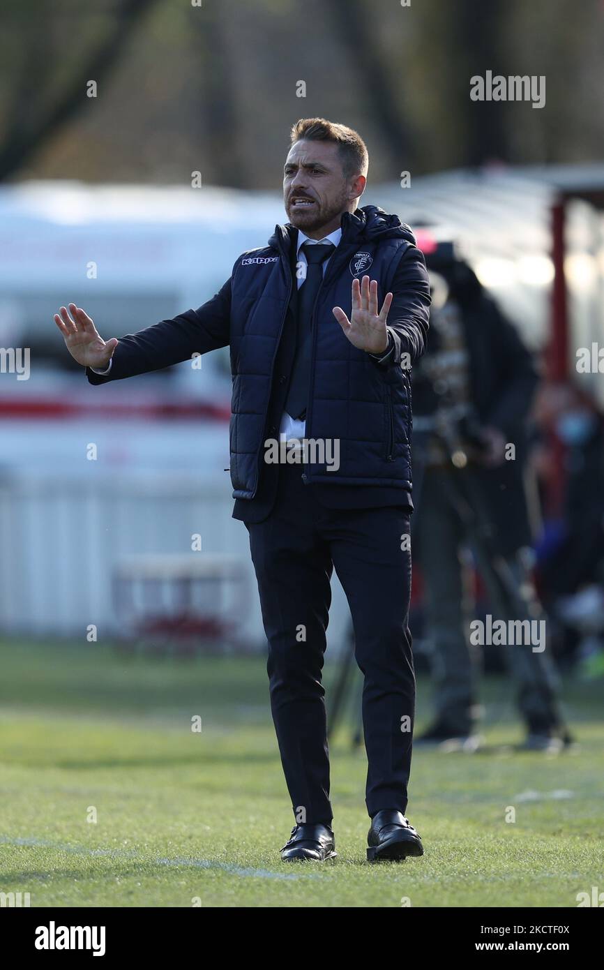 Fabio Ulderici (femmes Empoli) pendant le match de football italien Serie A Women AC Milan contre femmes Empoli sur 07 novembre 2021 au stade Vismara à Milan, Italie (photo de Francesco Scaccianoce/LiveMedia/NurPhoto) Banque D'Images