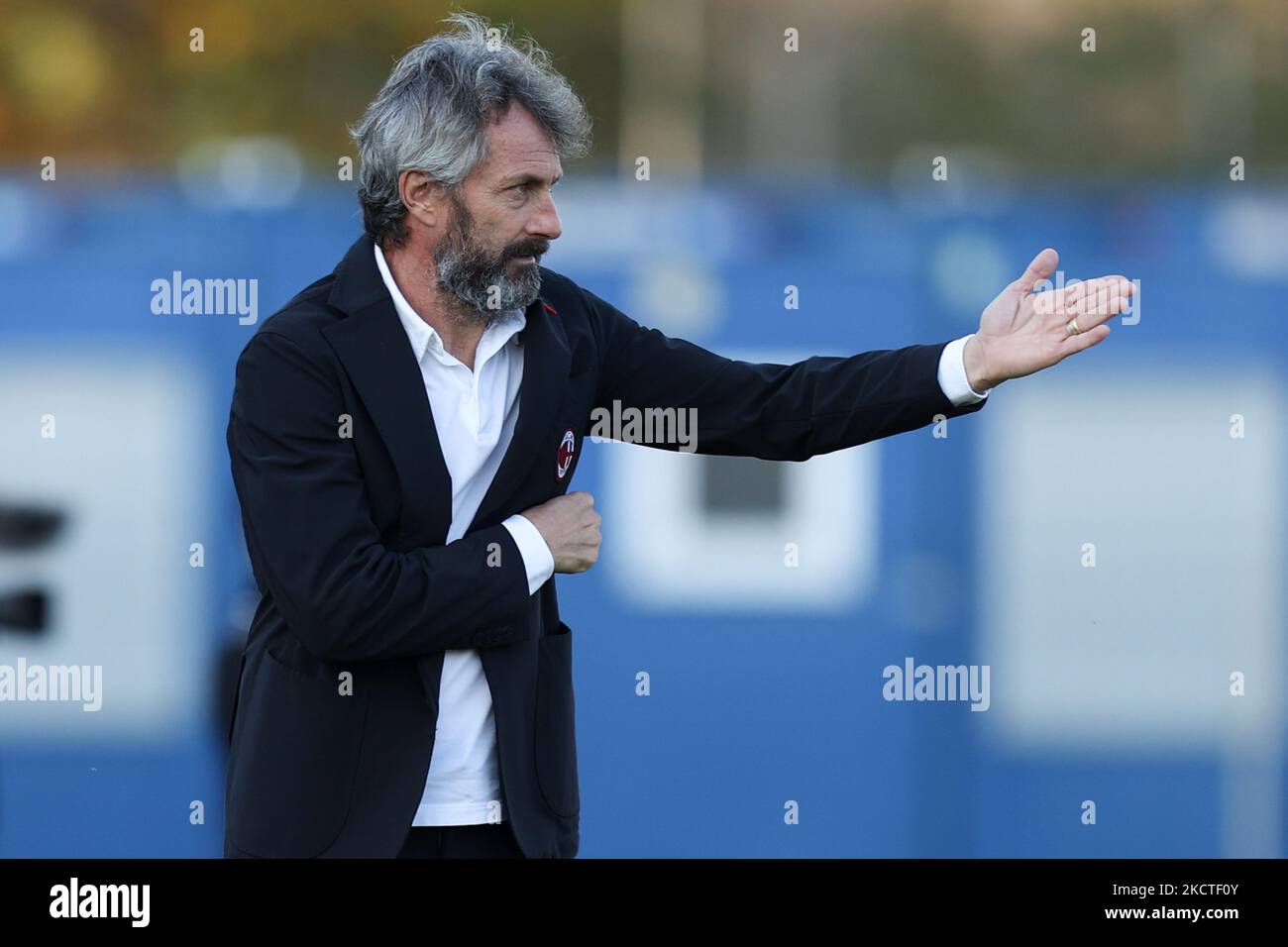 Maurizio Ganz (AC Milan) pendant le match de football italien série A Women AC Milan contre Empoli Ladies on 07 novembre 2021 au stade Vismara à Milan, Italie (photo de Francesco Scaccianoce/LiveMedia/NurPhoto) Banque D'Images