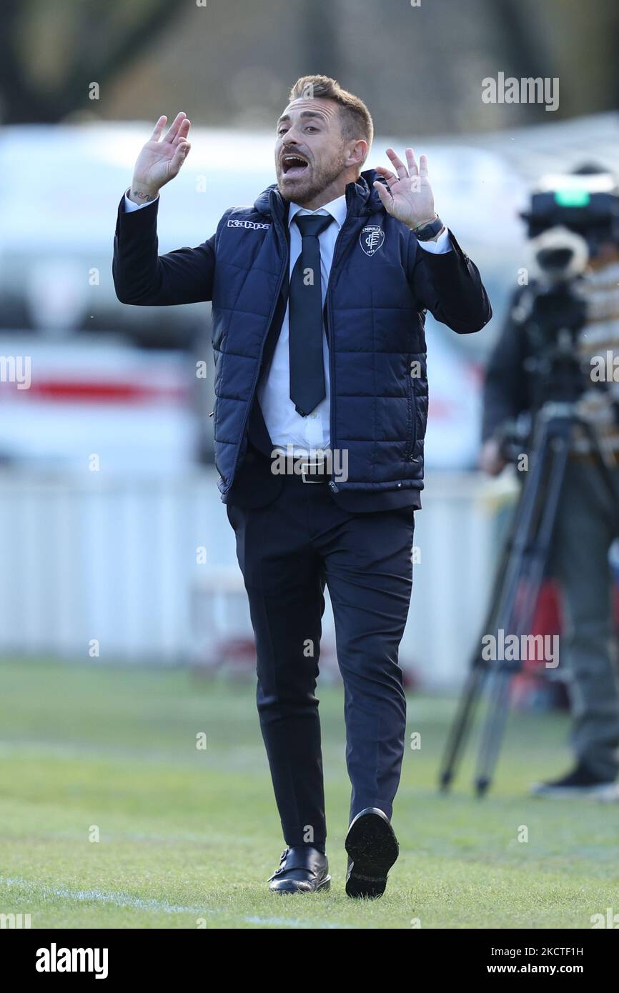 Fabio Ulderici (femmes Empoli) pendant le match de football italien Serie A Women AC Milan contre femmes Empoli sur 07 novembre 2021 au stade Vismara à Milan, Italie (photo de Francesco Scaccianoce/LiveMedia/NurPhoto) Banque D'Images