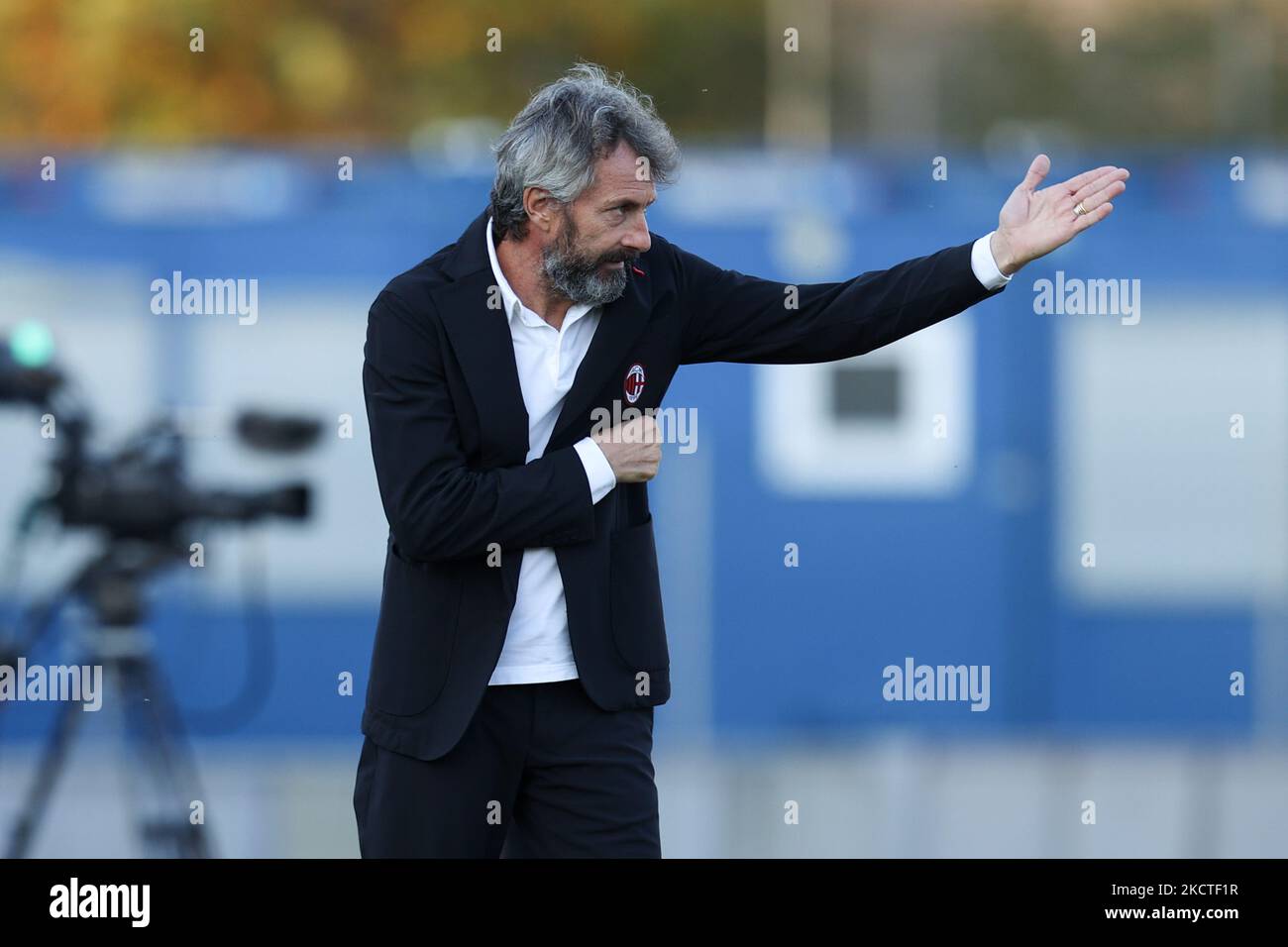 Maurizio Ganz (AC Milan) pendant le match de football italien série A Women AC Milan contre Empoli Ladies on 07 novembre 2021 au stade Vismara à Milan, Italie (photo de Francesco Scaccianoce/LiveMedia/NurPhoto) Banque D'Images