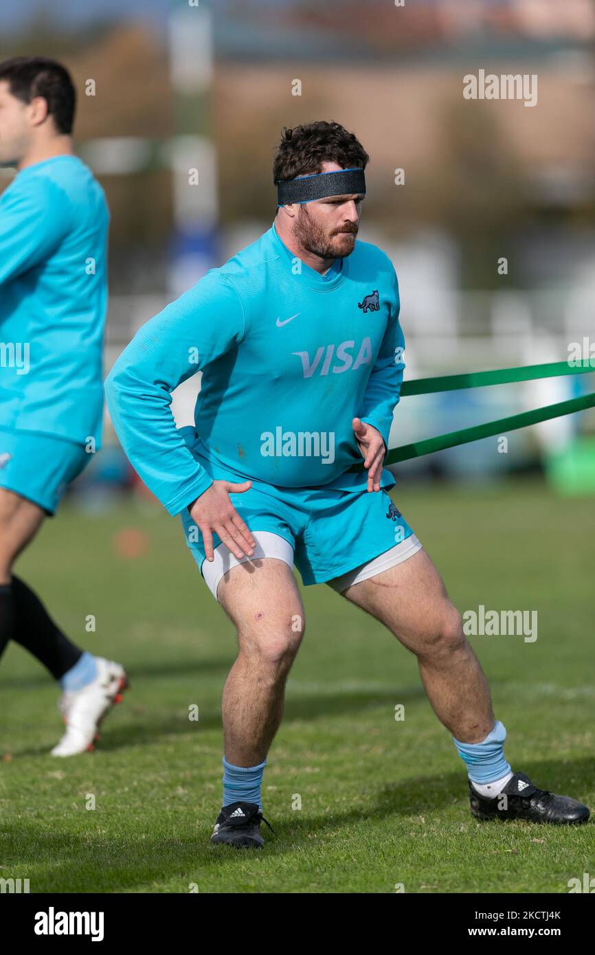 Julian Montoya pendant la session de formation de Los Pumas avant leur international d'automne au Stadio Comunale di Monigo, Trévise, le mardi 9th novembre 2021. (Photo de Juan Gasperini/MI News/NurPhoto) Banque D'Images