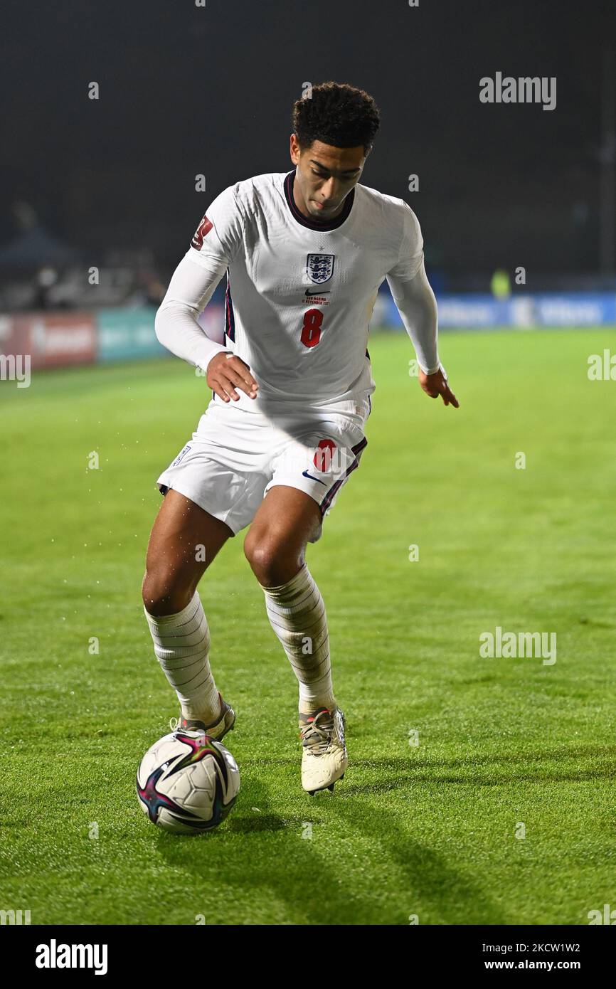 Jude Bellingham en action pendant la coupe du monde de la FIFA Centre panaméricain de tennis sur 15 novembre 2021 au stade de Saint-Marin à Saint-Marin, République de Saint-Marin (photo de Gianluca Ricci/LiveMedia/NurPhoto) Banque D'Images