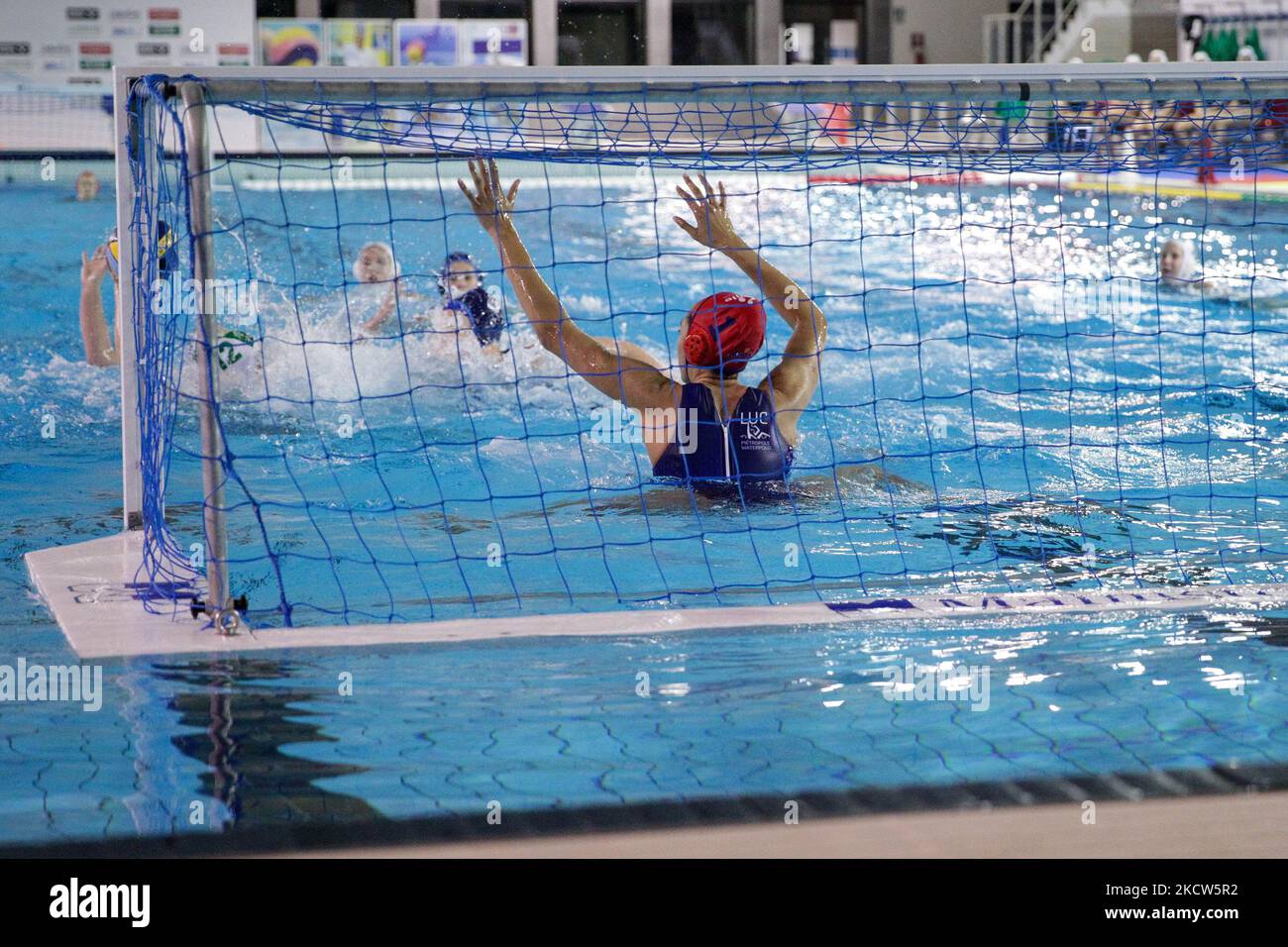 Lille UC pendant le Waterpolo Euroligue femmes Match FTC Telekom Budapest vs Lille UC sur 19 novembre 2021 à la piscine de Polo Natatorio à Rome, Italie (photo de Luigi Mariani/LiveMedia/NurPhoto) Banque D'Images