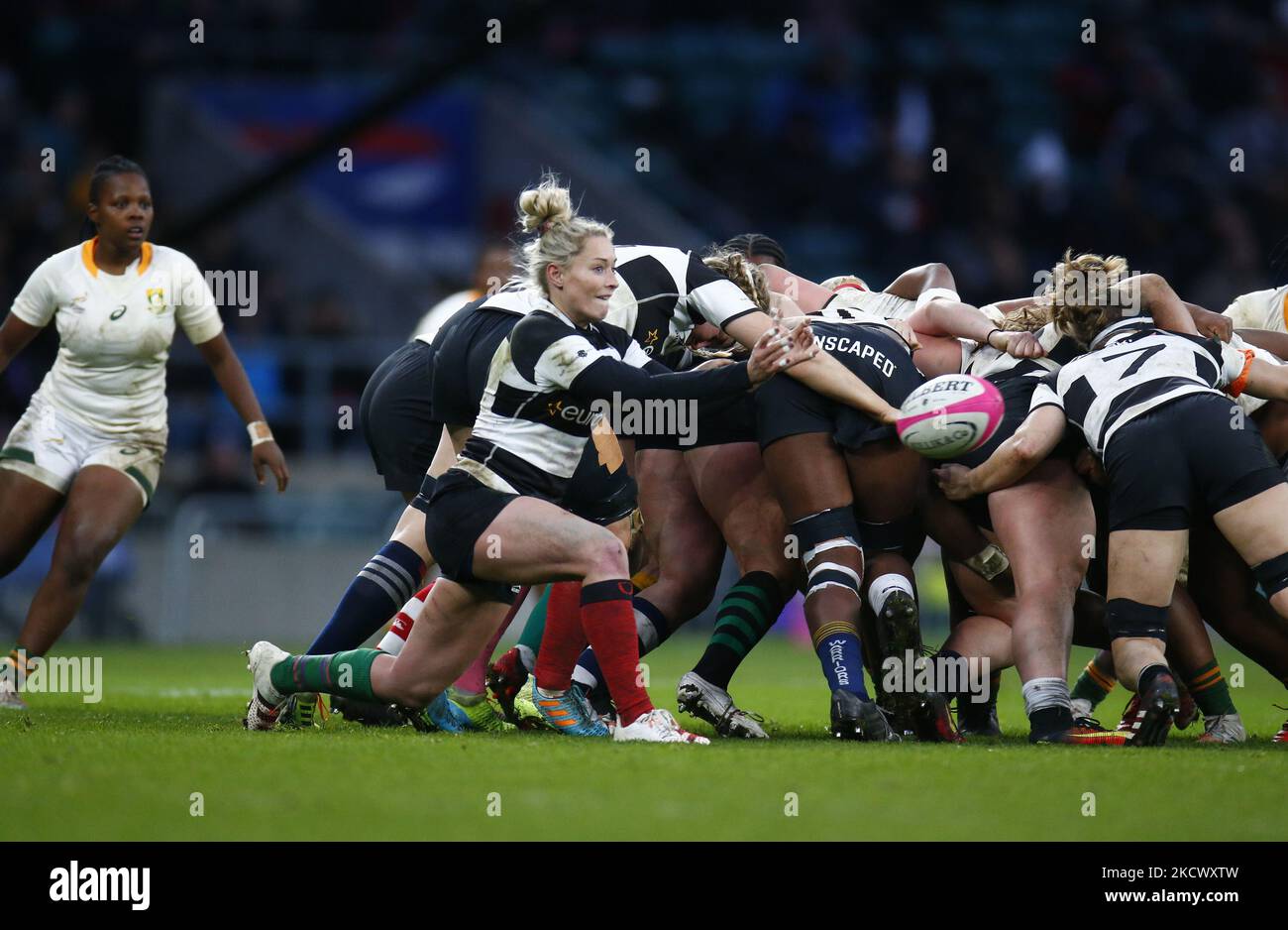 Natasha Hunt des femmes Barbarians pendant le match de la coupe Killik entre les femmes Barbarians et les femmes SpringBox XV au stade de Twickenham le 27th novembre 2021 à Londres, Angleterre (photo par action Foto Sport/NurPhoto) Banque D'Images