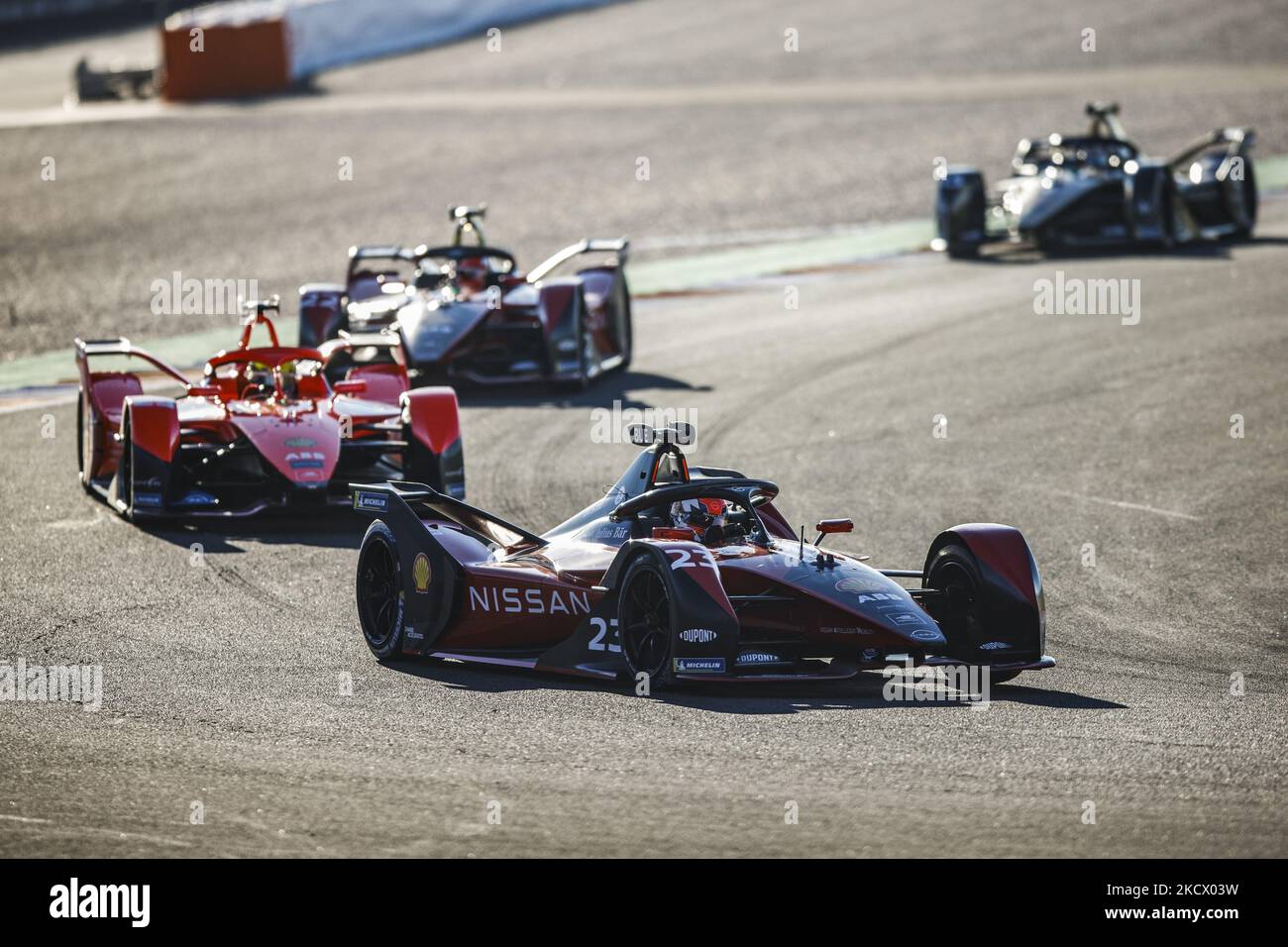 23 Sébastien Buemi (Ier), Nissan e.dams, action lors de l'essai pré-saison ABB de Formule E au circuit Ricardo Tormo à Valence sur 30 novembre en Espagne. (Photo par Xavier Bonilla/NurPhoto) Banque D'Images