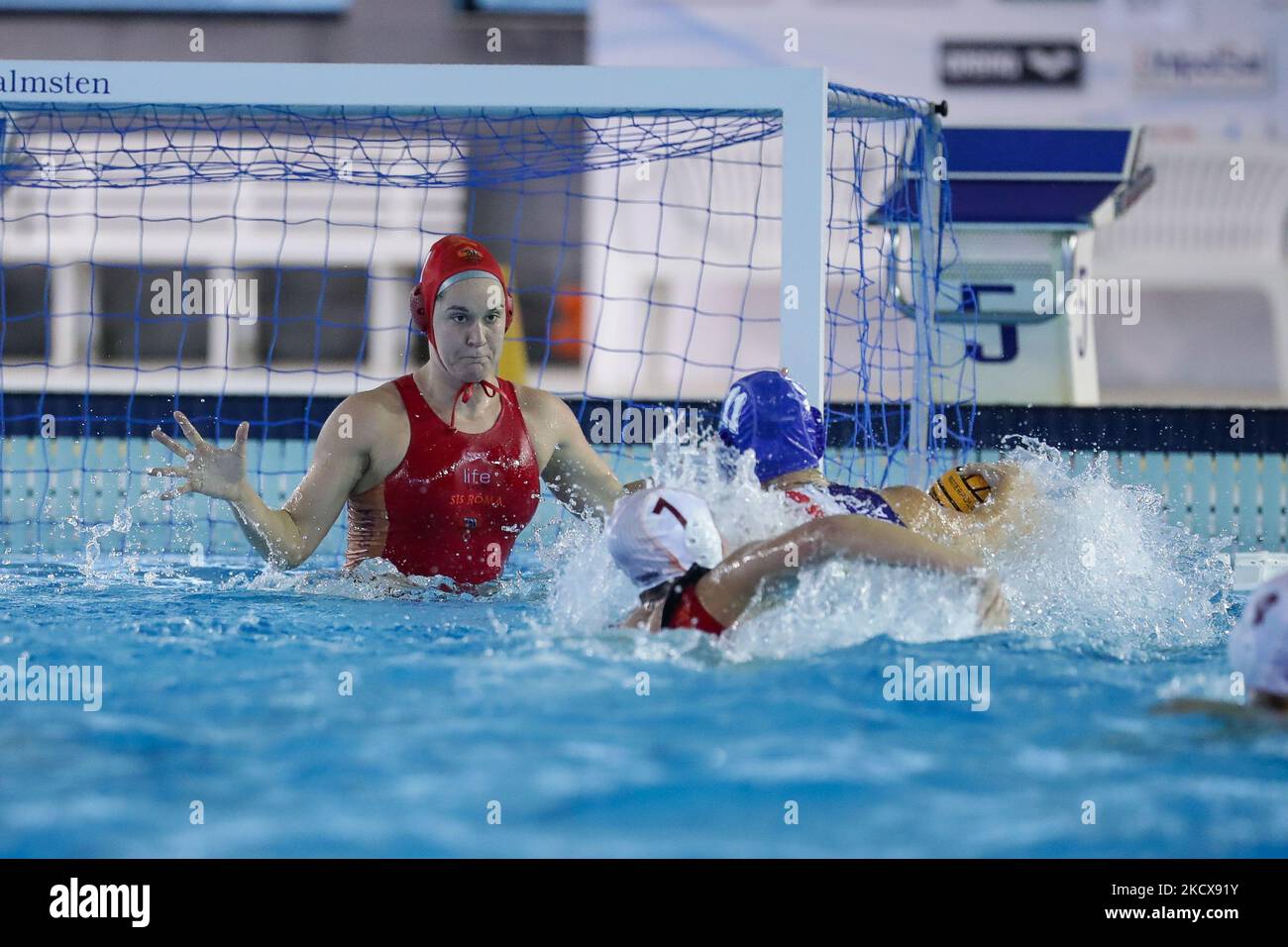 E. Eichelberger (SIS Roma) pendant le Waterpolo série italienne A1 femmes Match SIS Roma vs Plebiscito Padova sur 04 décembre 2021 au Polo Natatorio à Roma, Italie (photo de Luigi Mariani/LiveMedia/NurPhoto) Banque D'Images