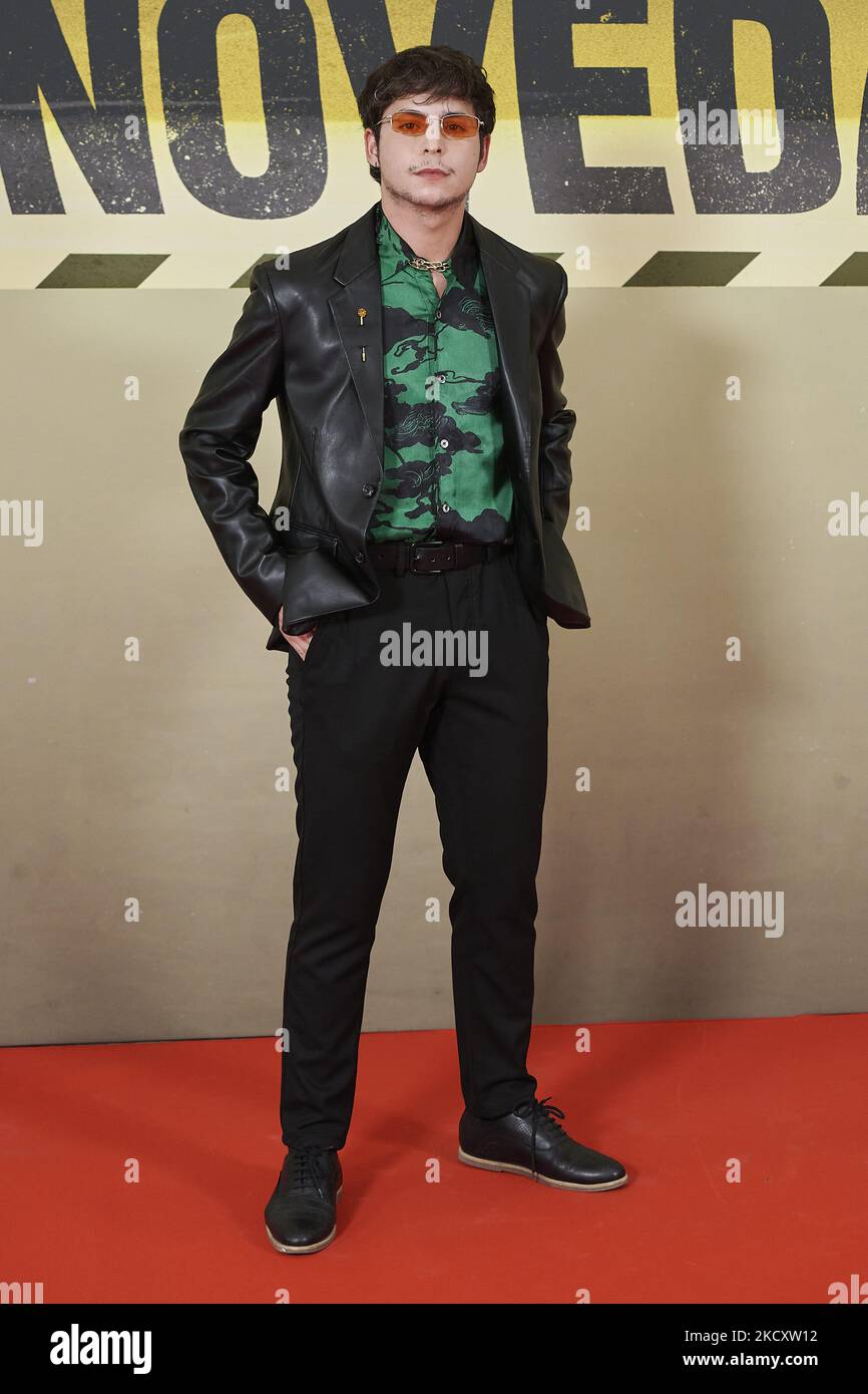 Omar Banana participe à la première "in novedad" d'HBO au cinéma Callao à Madrid, Espagne (photo de Carlos Dafonte/NurPhoto) Banque D'Images