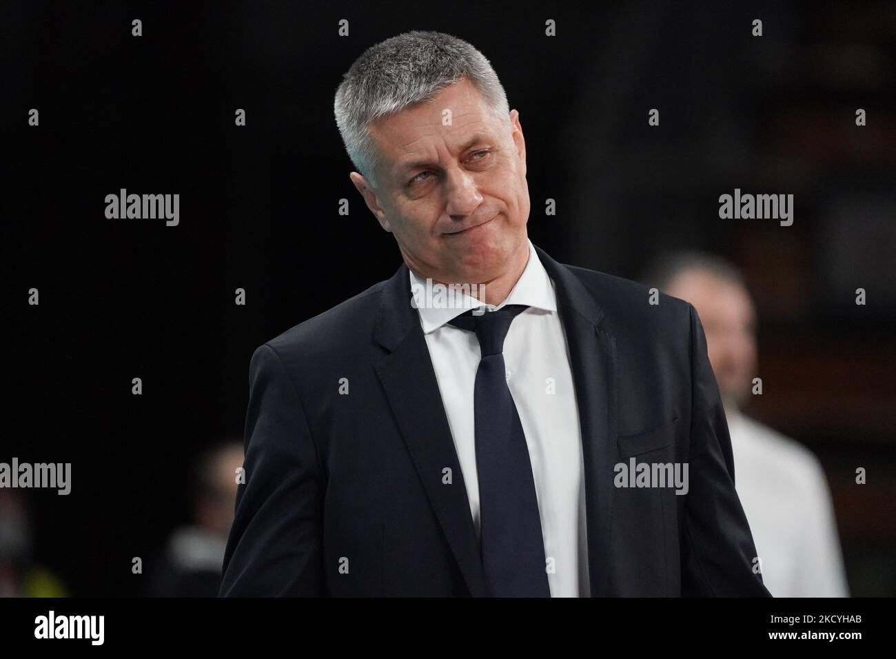 Stoytchev radostin (1Â° allenatore verona volley) pendant le Volleyball Italien Serie A Men SuperLeague Championship Sir Safety Conad Pérouse vs Volley Verona sur 29 décembre 2021 au PalaBarton à Pérouse, Italie (photo de Loris Cerquiglini/LiveMedia/NurPhoto) Banque D'Images