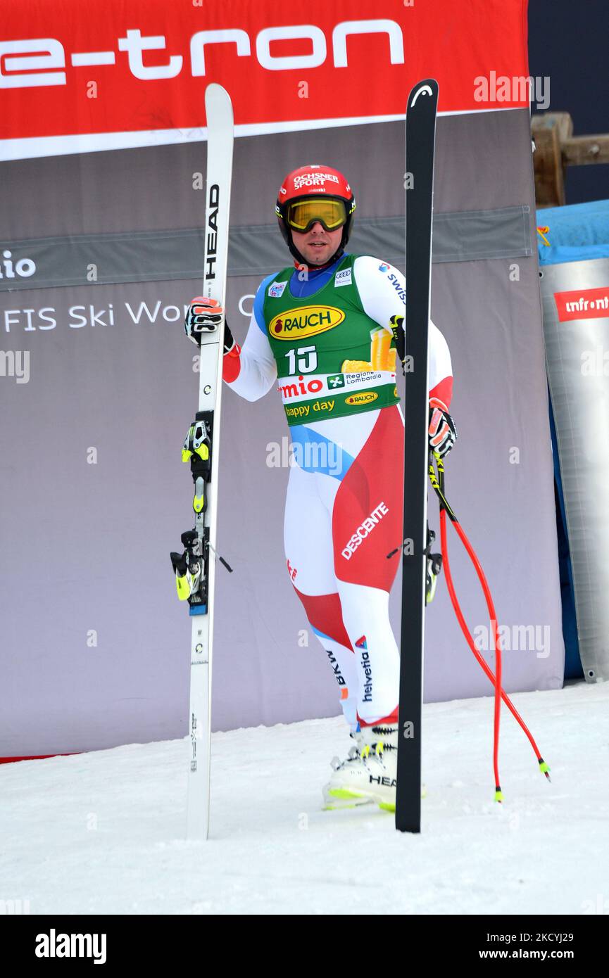 Battre Feuz Super G Bormio lors de la course de ski alpin coupe du monde de ski FIS 2021 - hommes et#39;s Super géant sur 29 décembre 2021 sur le versant du Stelvio à Bormio, Italie (photo de Giorgio Panacci/LiveMedia/NurPhoto) Banque D'Images