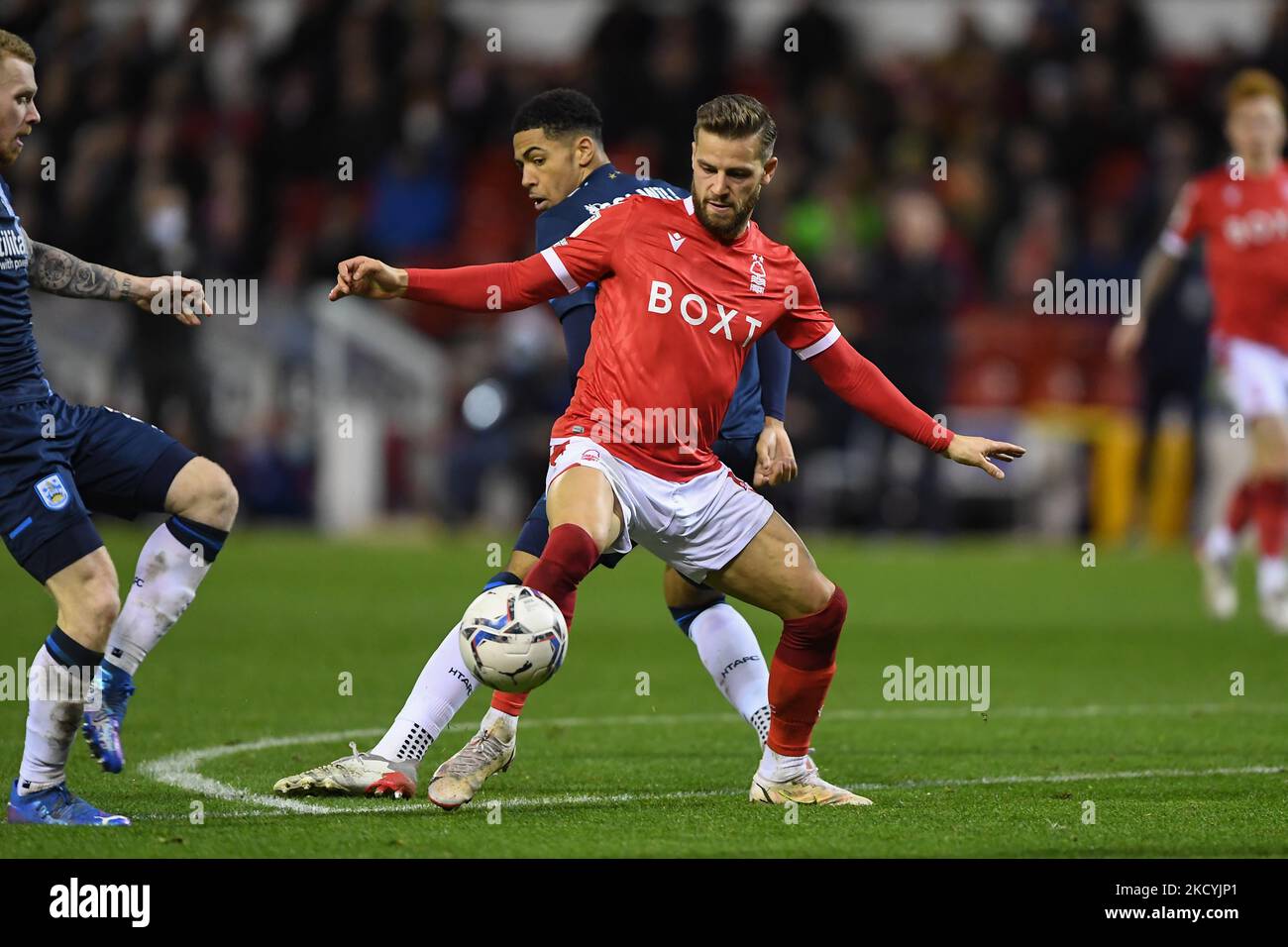 Lors du match de championnat Sky Bet entre Nottingham Forest et Huddersfield Town au City Ground, Nottingham, le jeudi 30th décembre 2021. (Photo de Jon Hobley/MI News/NurPhoto) Banque D'Images