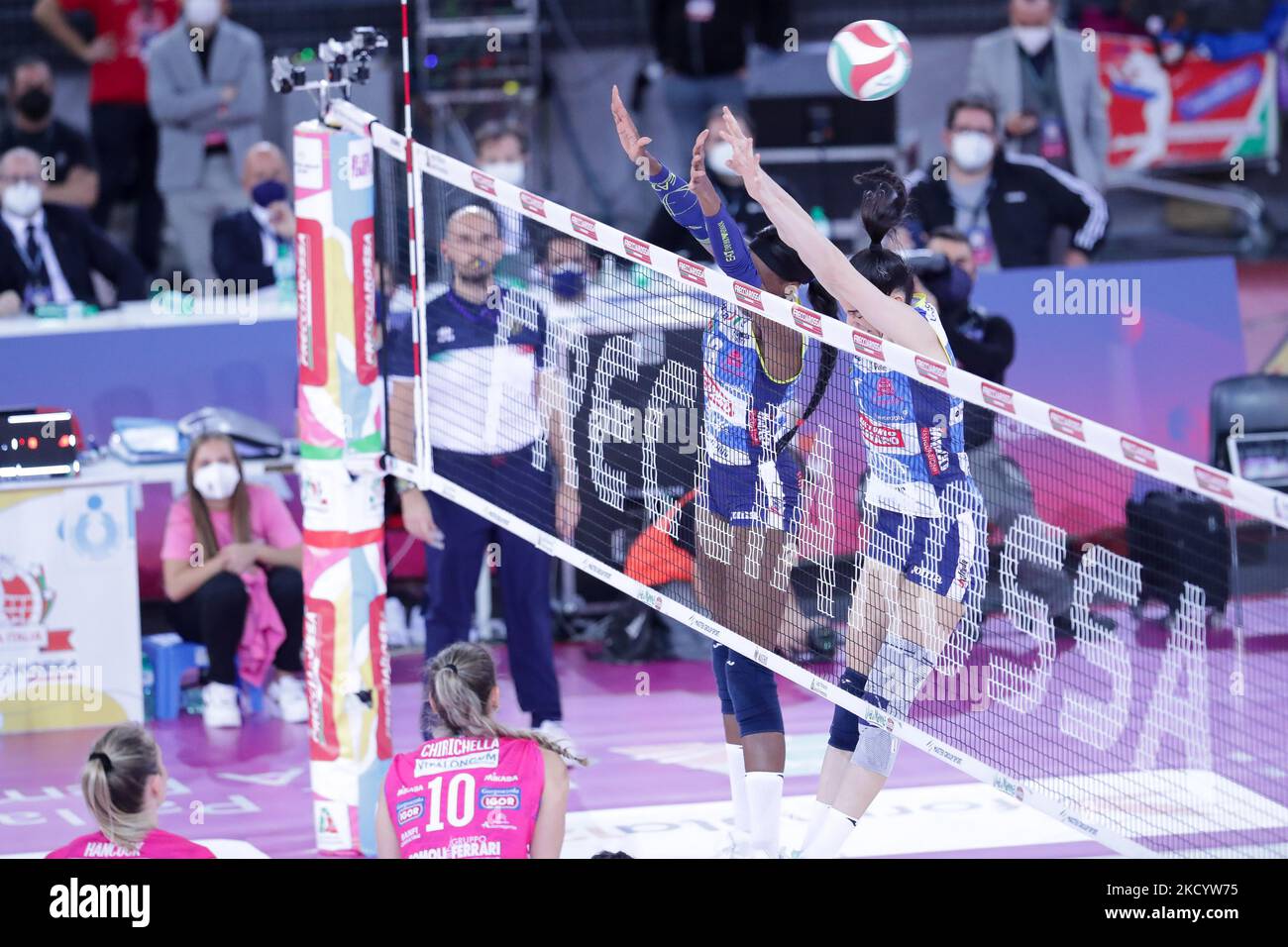 Imoco Volley Conegliano pendant la coupe italienne de volley-ball Imoco Volley Conegliano vs Igor Gorgonzola Novara sur 06 janvier 2022 au Palazzo dello Sport à Rome, Italie (photo par Luigi Mariani/LiveMedia/NurPhoto) Banque D'Images