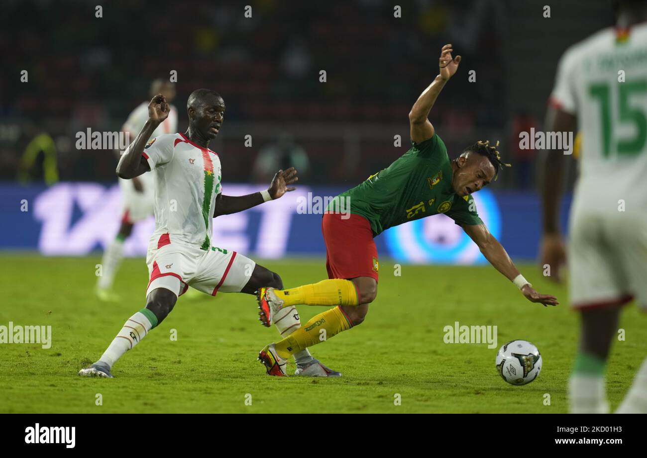 Pierre Kunde du Cameroun pendant le Cameroun contre le Burkina Faso, coupe africaine des Nations, au stade Paul Biya sur 9 janvier 2022. (Photo par Ulrik Pedersen/NurPhoto) Banque D'Images