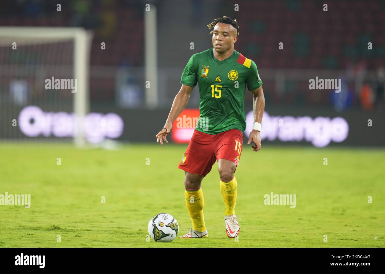 Pierre Kunde du Cameroun pendant le Cameroun contre le Burkina Faso, coupe africaine des Nations, au stade Paul Biya sur 9 janvier 2022. (Photo par Ulrik Pedersen/NurPhoto) Banque D'Images