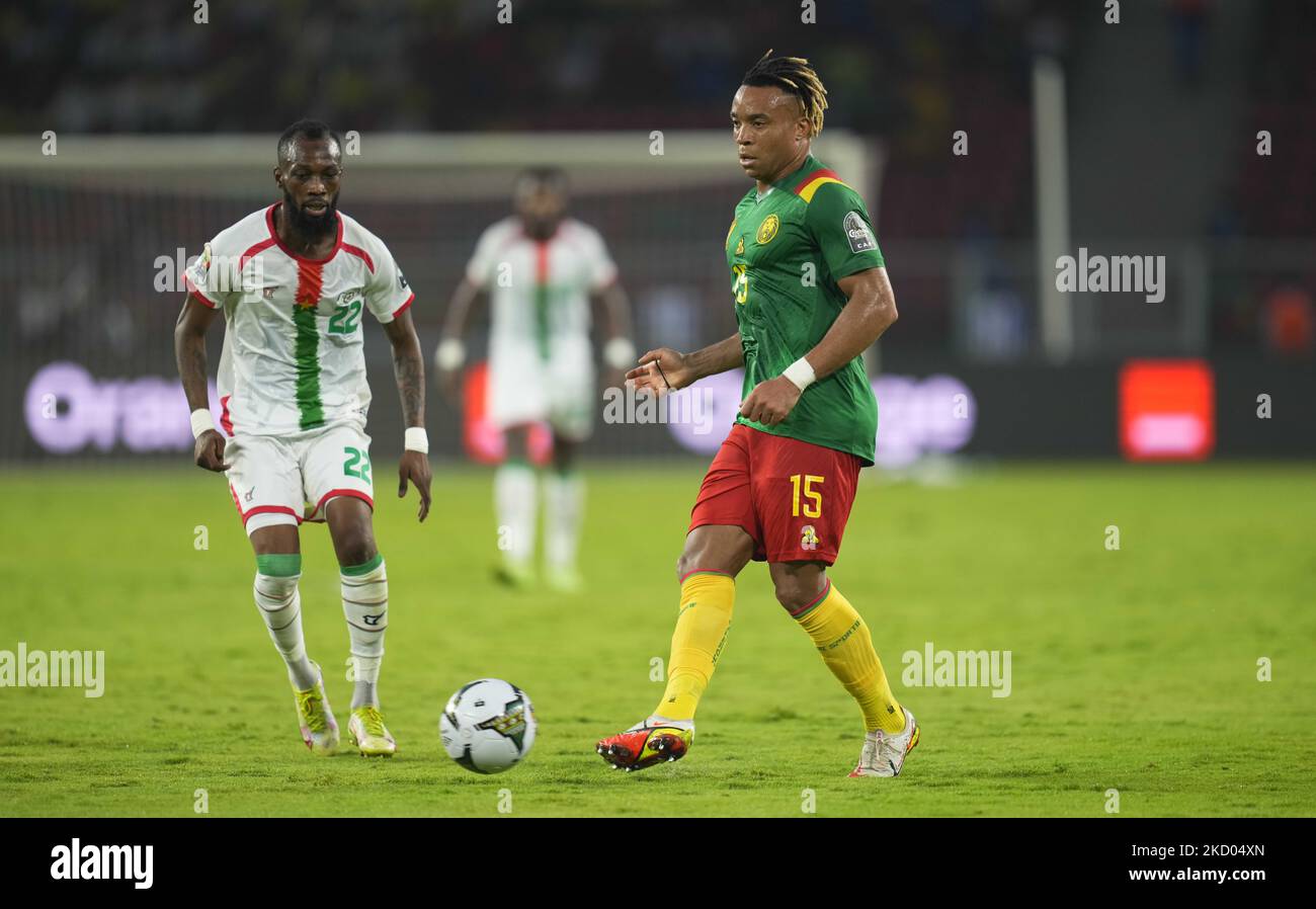 Pierre Kunde du Cameroun pendant le Cameroun contre le Burkina Faso, coupe africaine des Nations, au stade Paul Biya sur 9 janvier 2022. (Photo par Ulrik Pedersen/NurPhoto) Banque D'Images